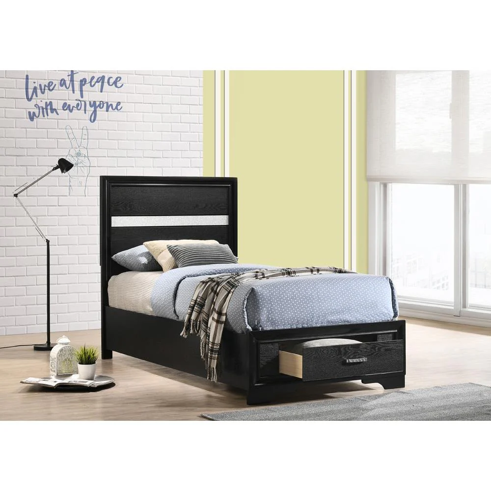 Miranda - Twin Bed - Black