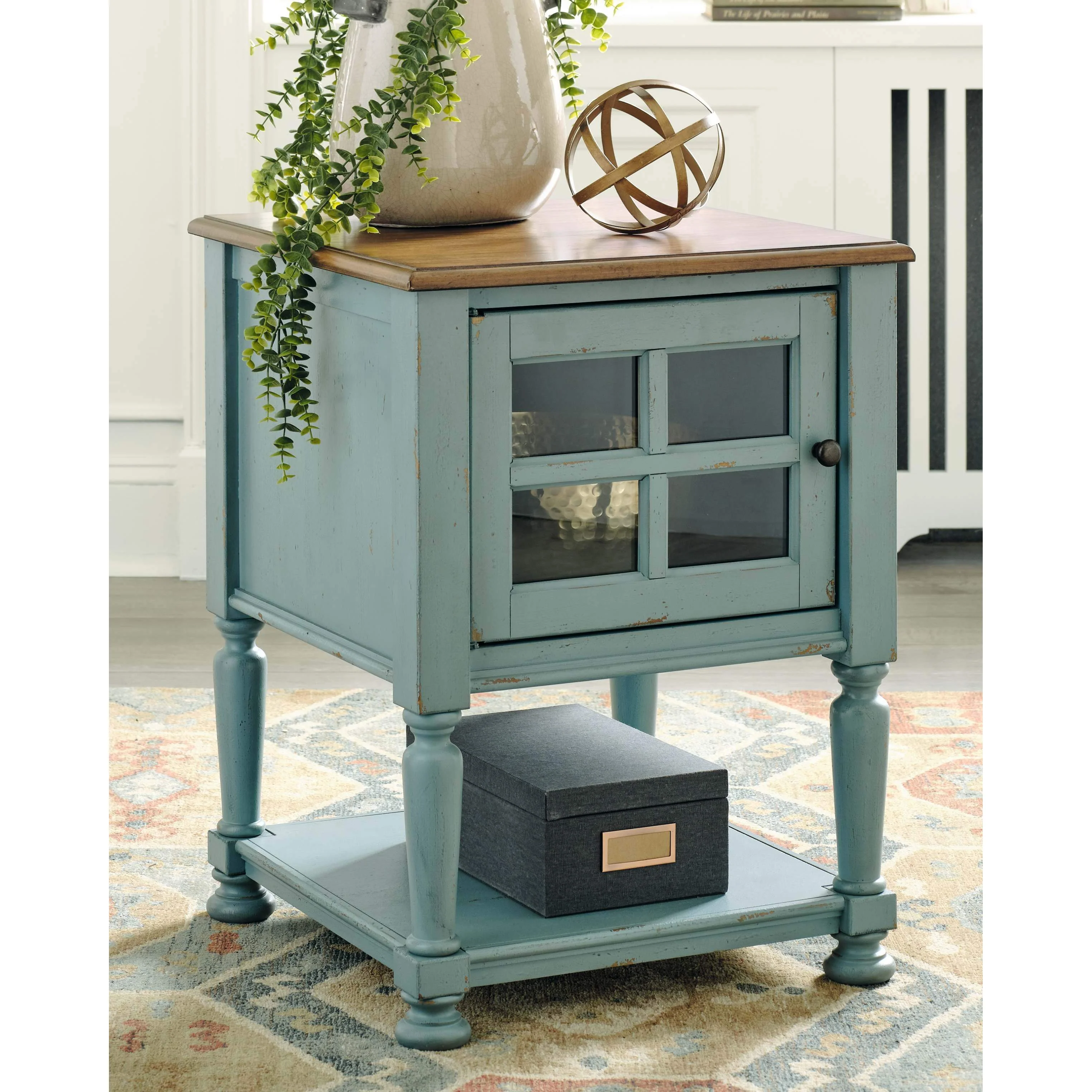 Mirimyn - Teal/brown - Accent Cabinet - Image 2