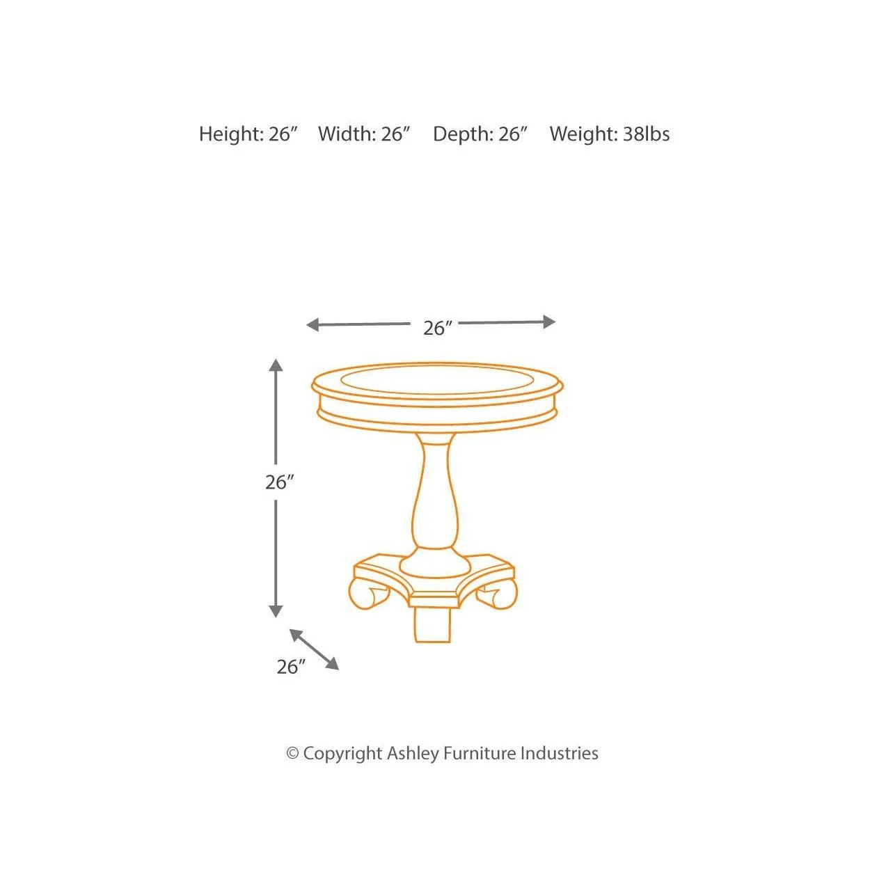 Mirimyn - White - Round Accent Table - Image 4