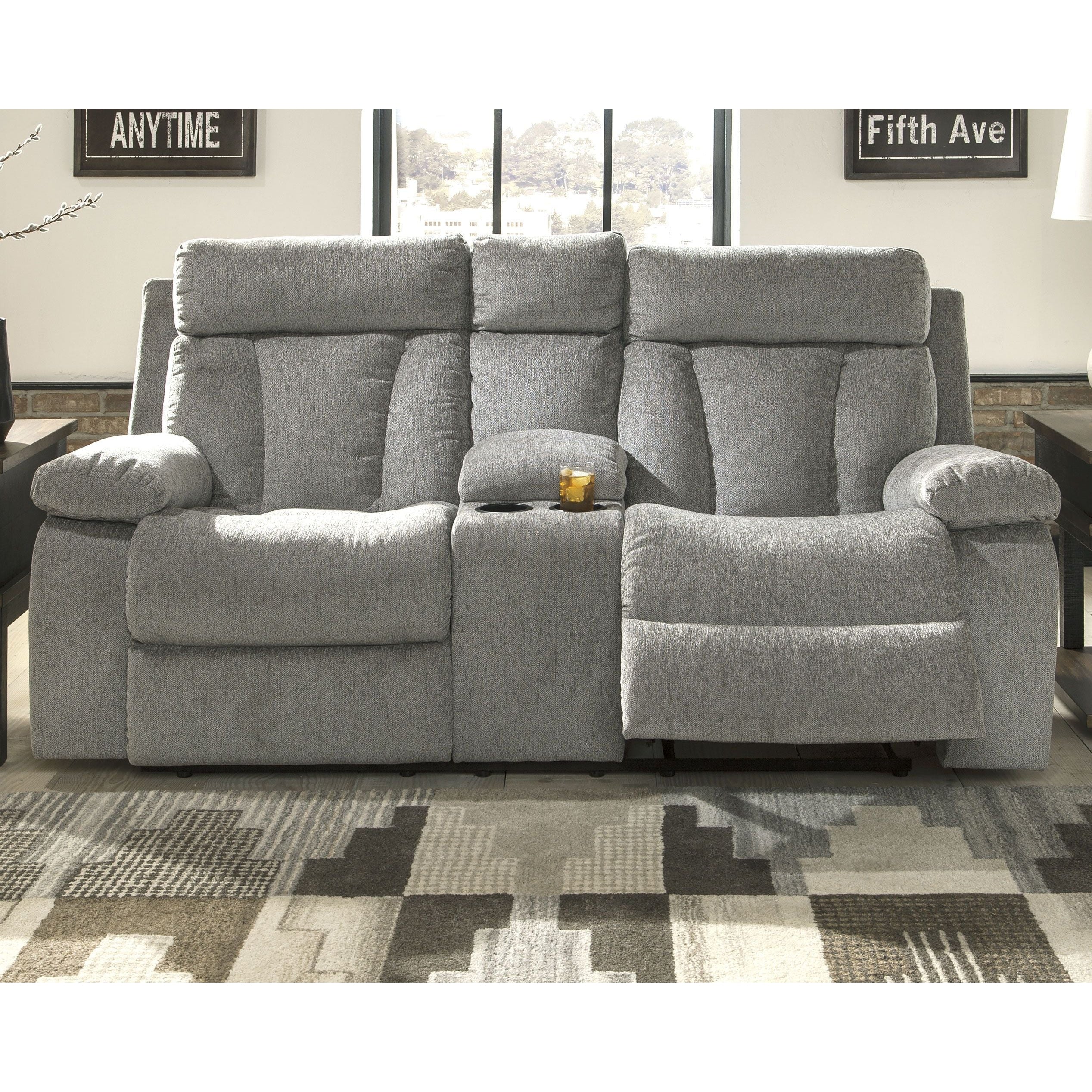 Mitchiner - Fog - Dbl Rec Loveseat W/console - Image 24