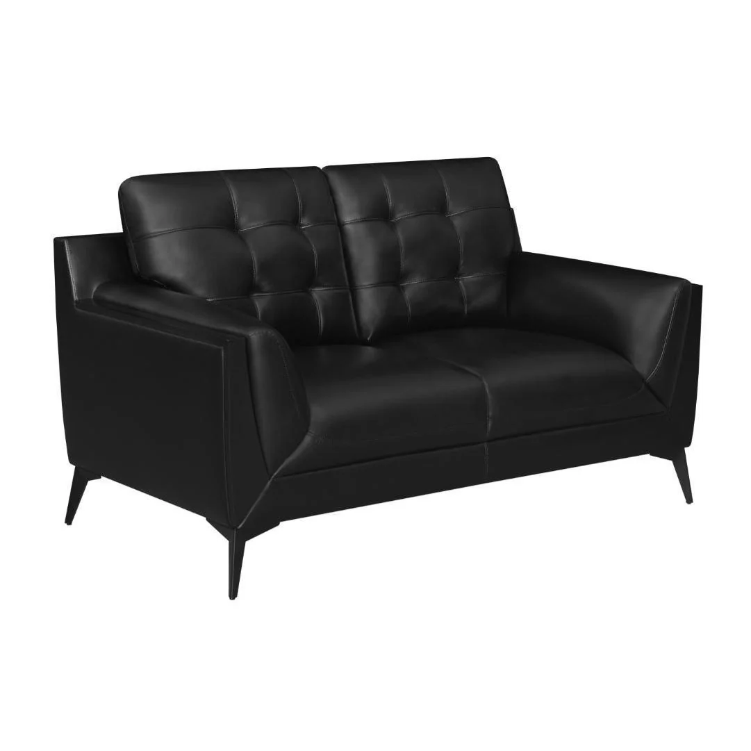 Moira - Stationary Loveseat - Black