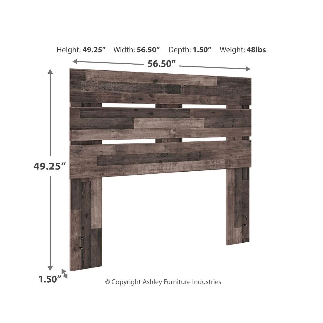 Neilsville - Multi Gray - Full Panel Headboard - Image 6