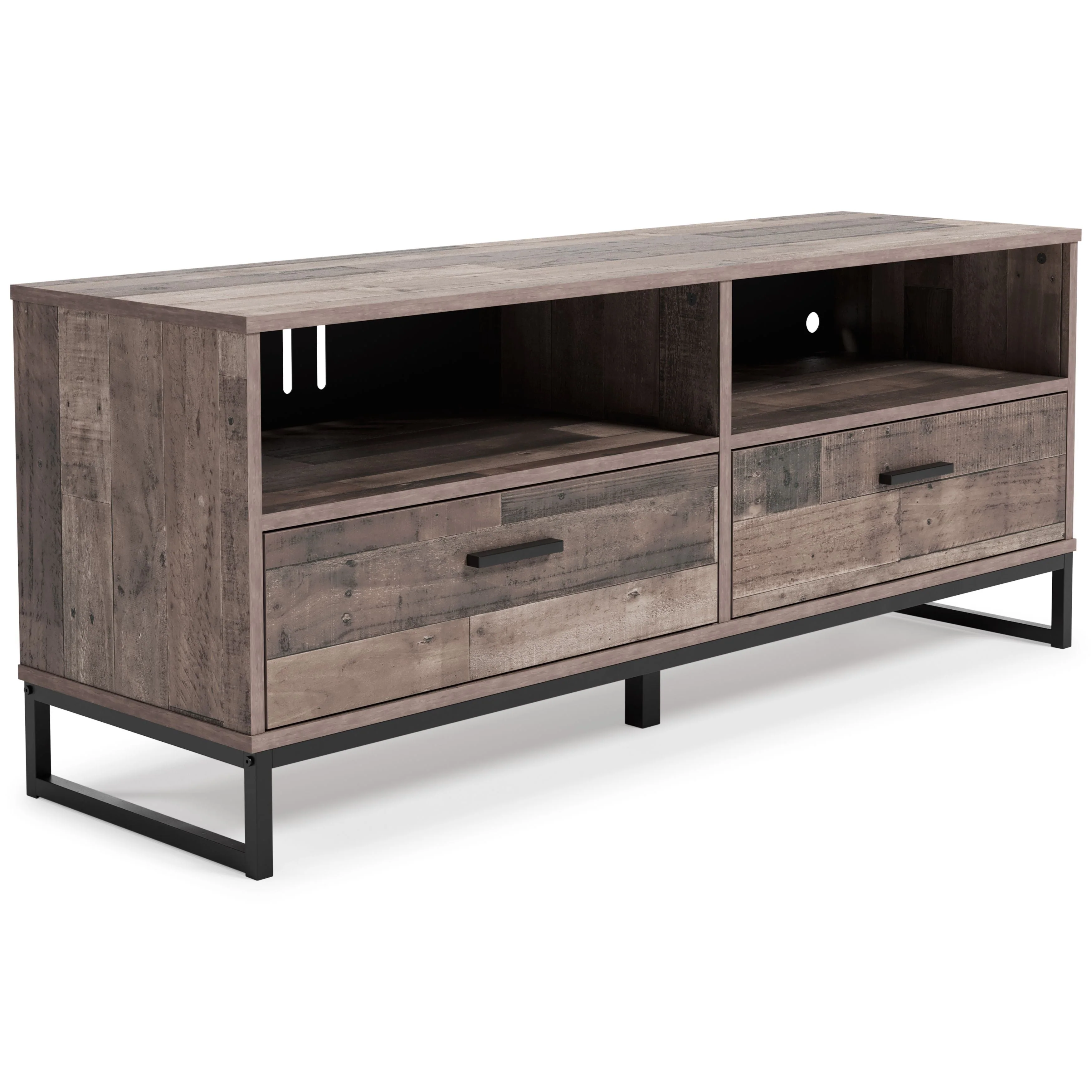 Neilsville - Multi Gray - Medium Tv Stand - Vinyl-wrapped