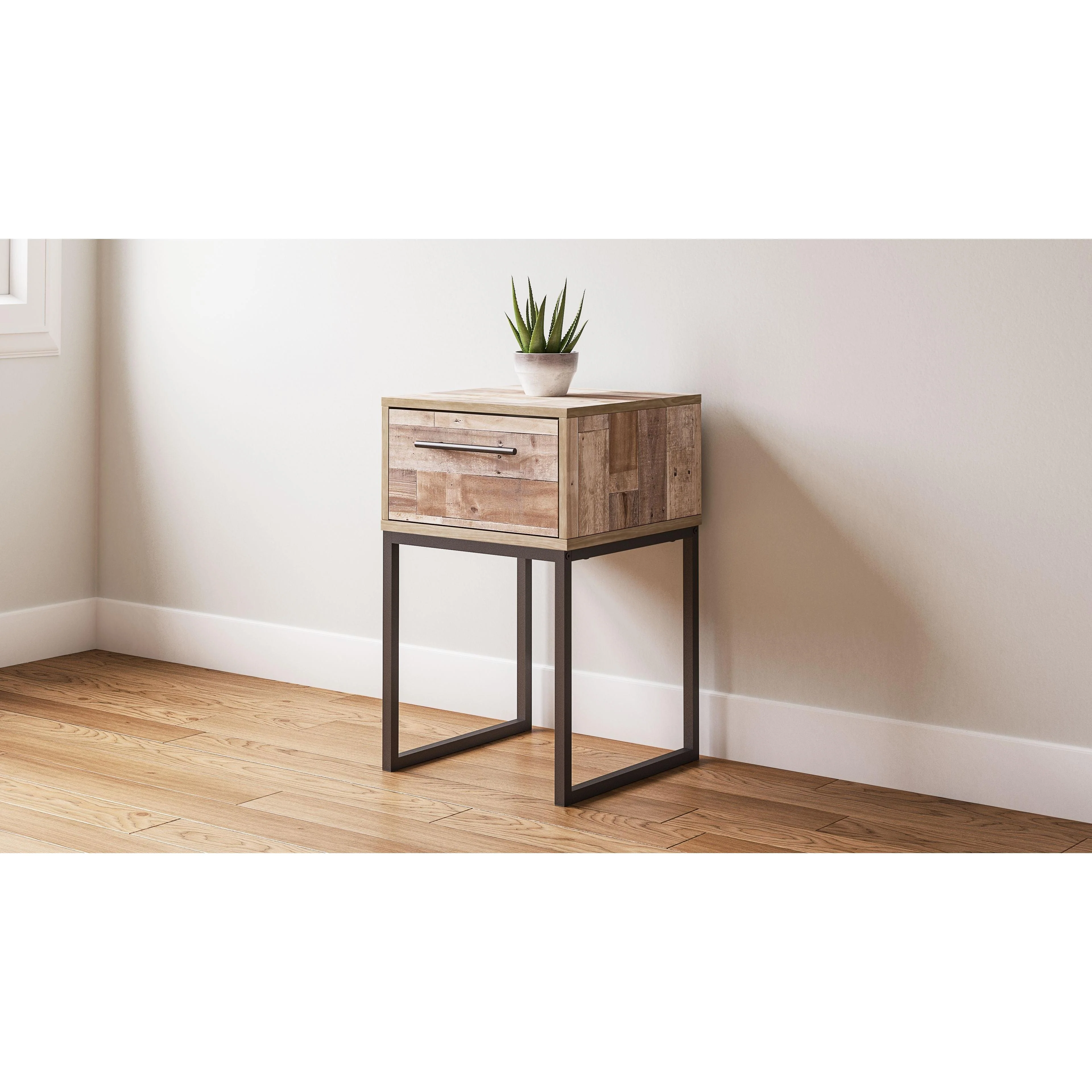 Neilsville - Whitewash - One Drawer Night Stand - Image 18