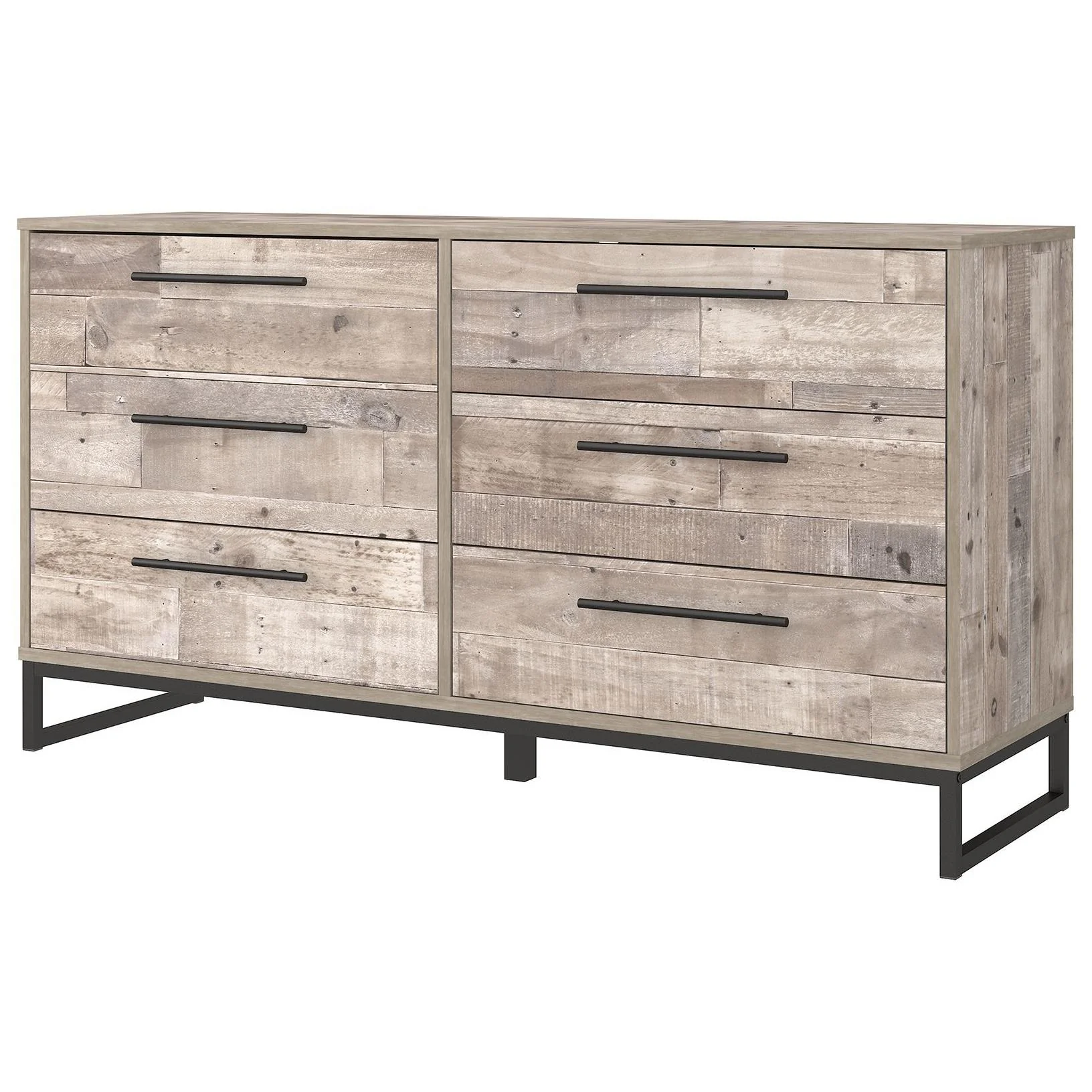 Neilsville - Whitewash - Six Drawer Dresser - Image 3