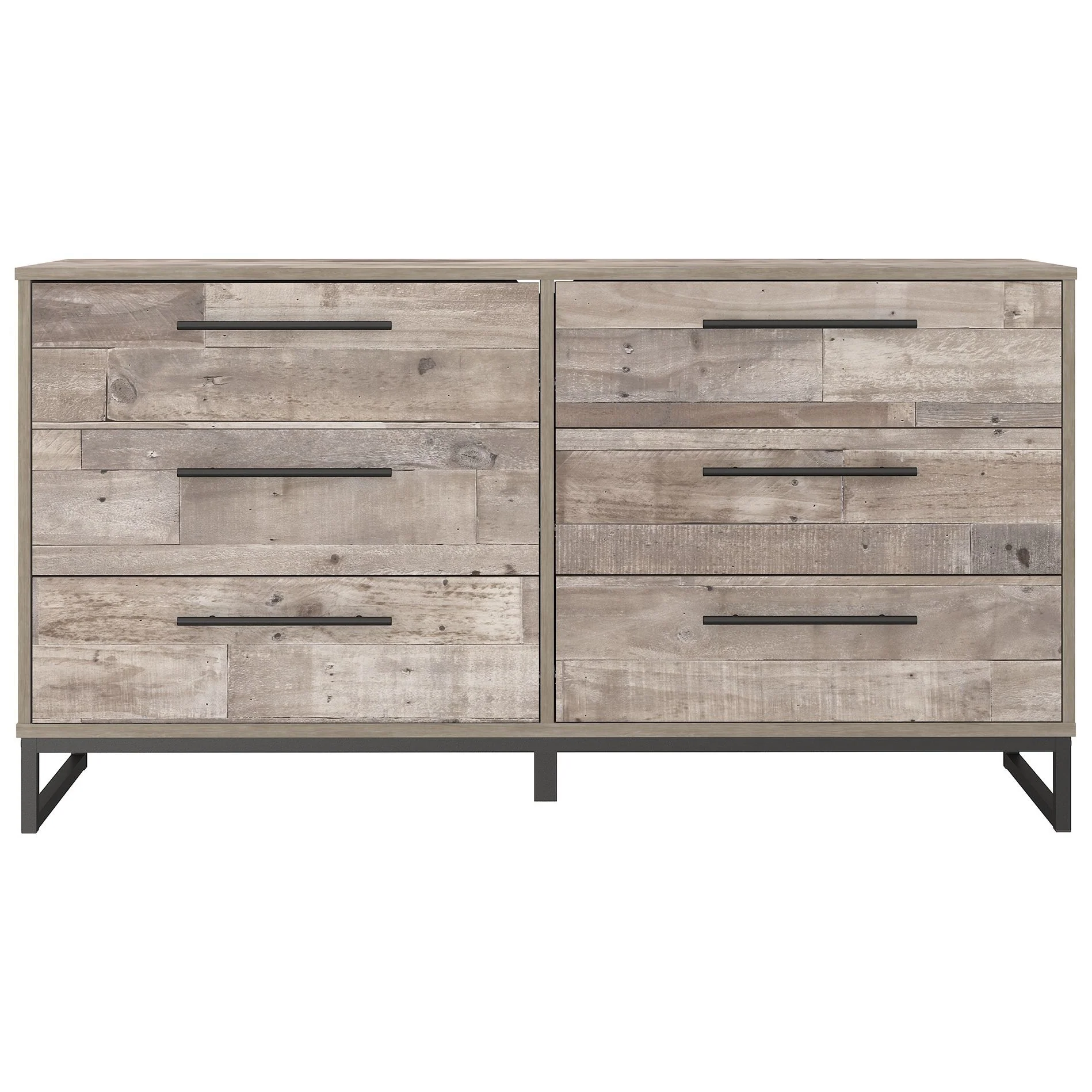 Neilsville - Whitewash - Six Drawer Dresser - Vinyl-wrapped - Image 3