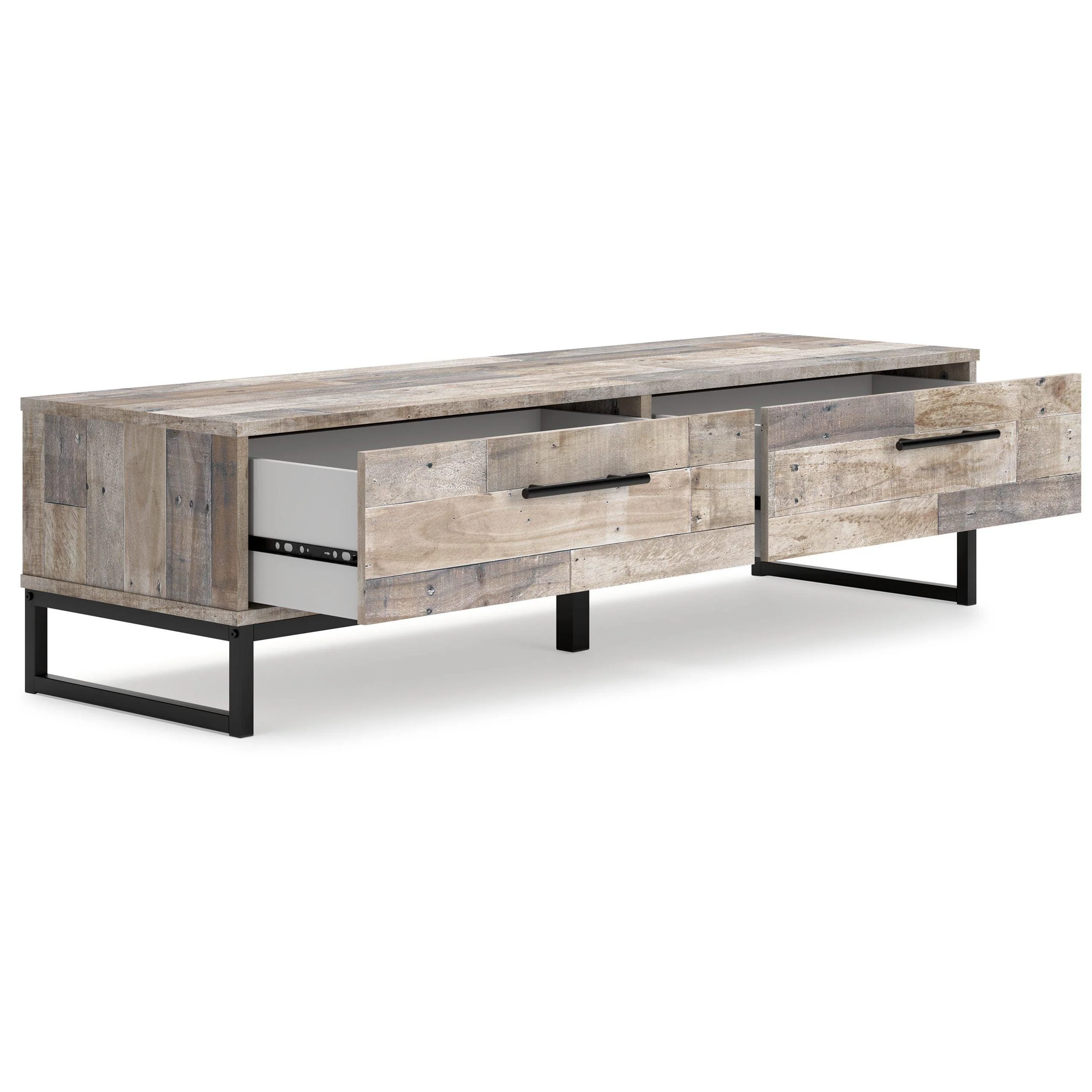 Neilsville - Whitewash - Storage Bench - Image 2