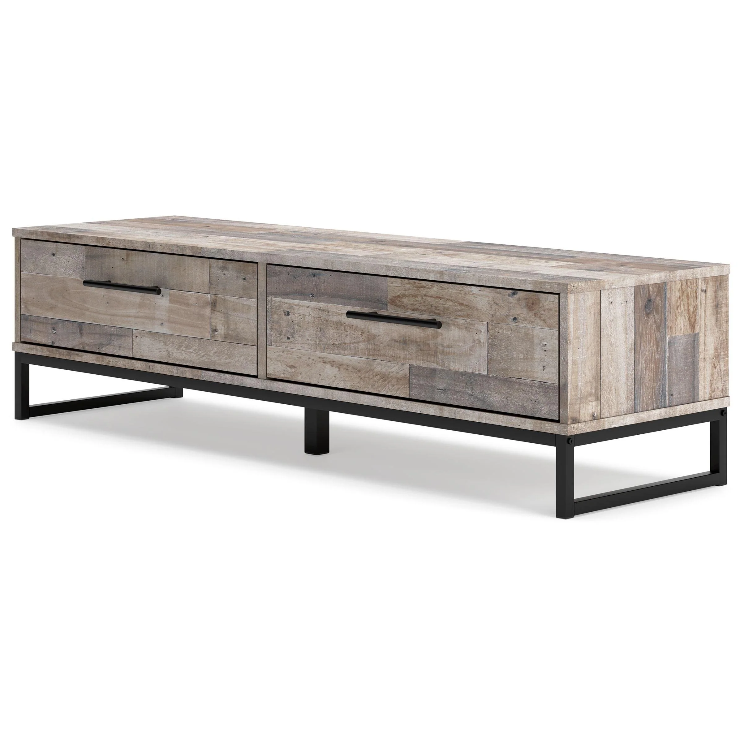 Neilsville - Whitewash - Storage Bench - Image 3
