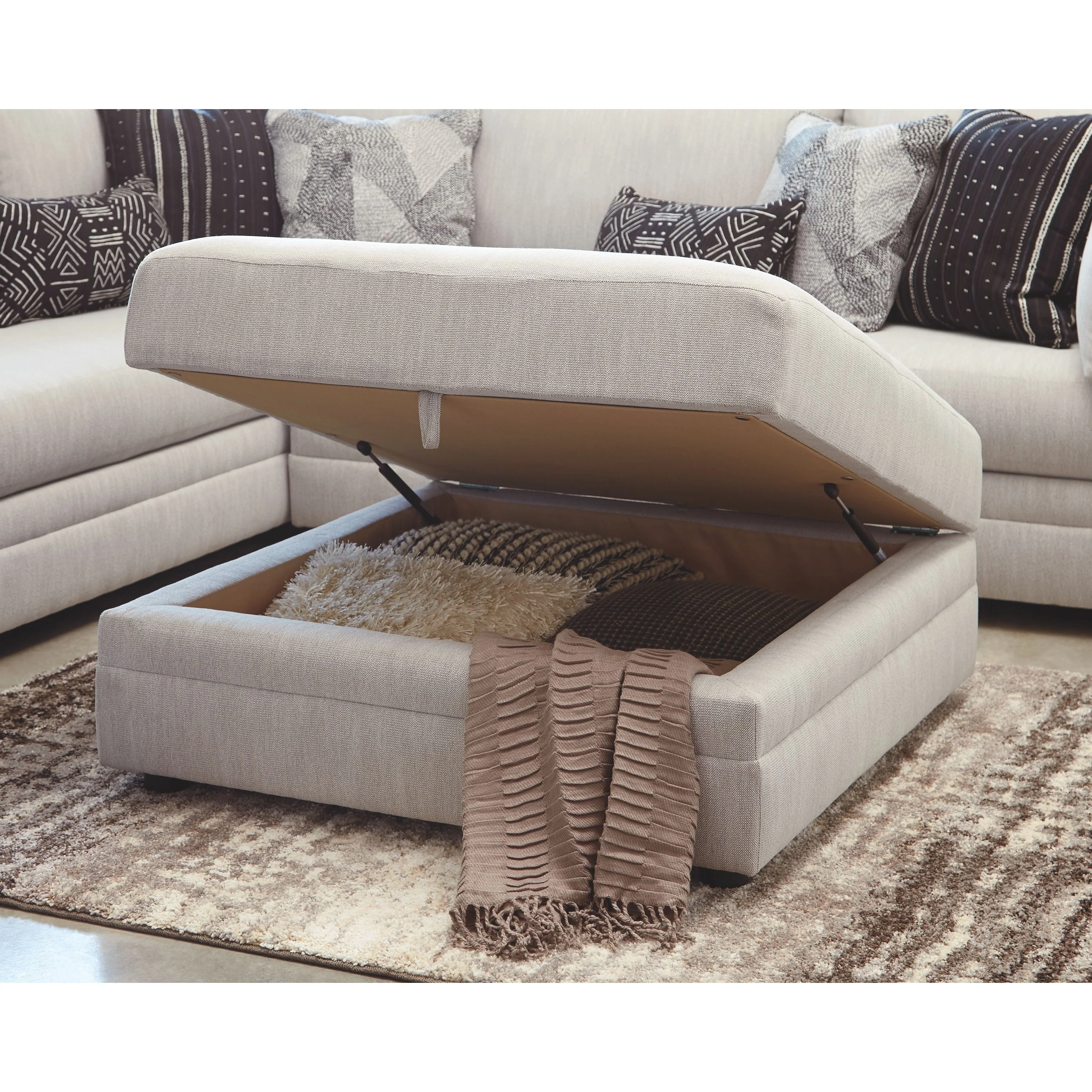 Neira - Fog - Ottoman With Storage - Image 11