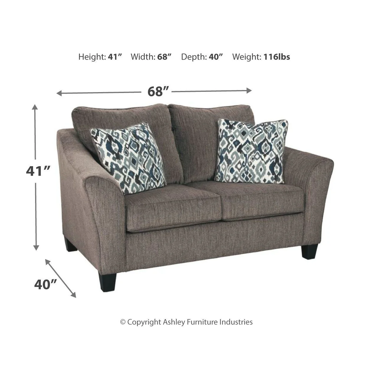 Nemoli - Slate - Loveseat - Image 13