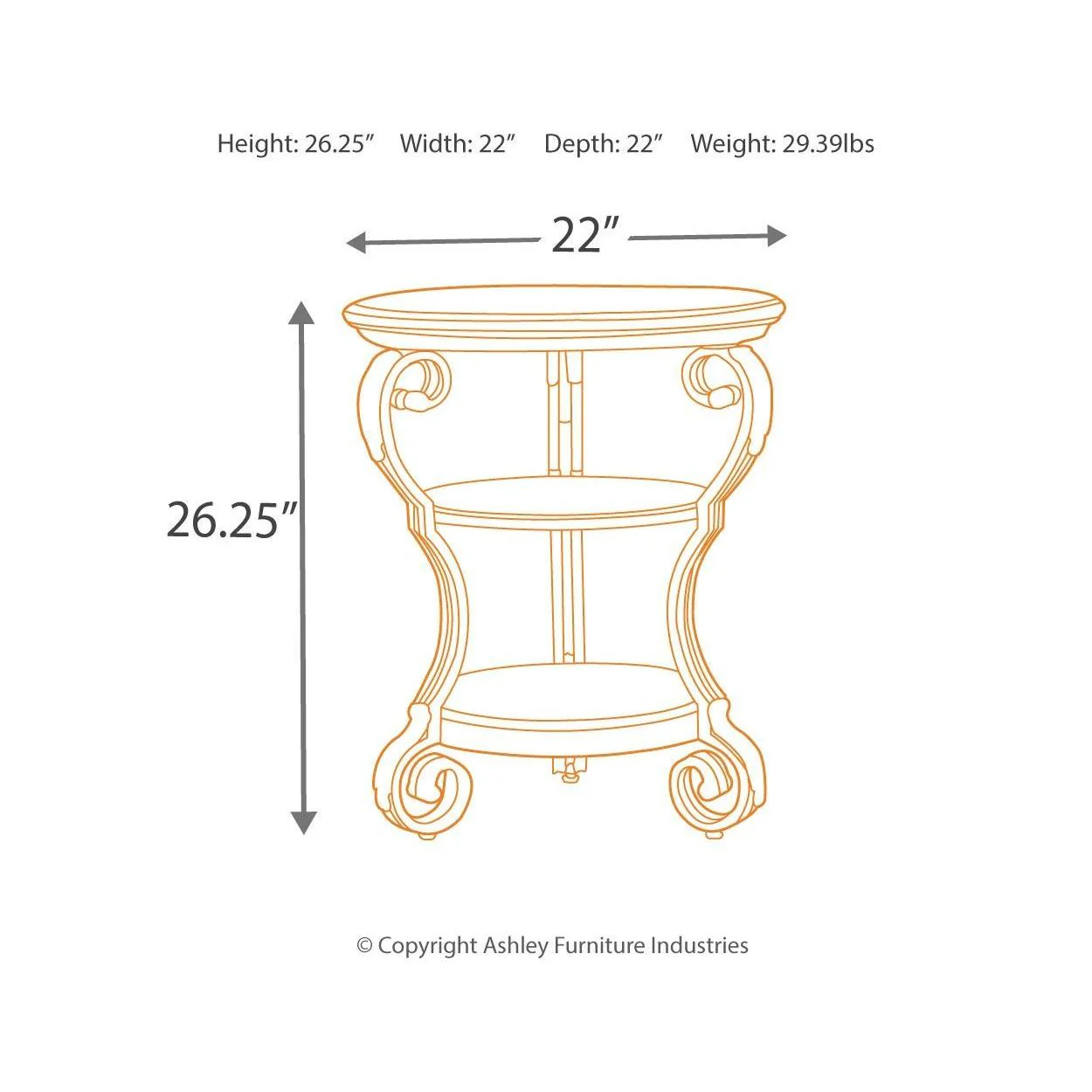 Nestor - Medium Brown - Chair Side End Table - Image 3