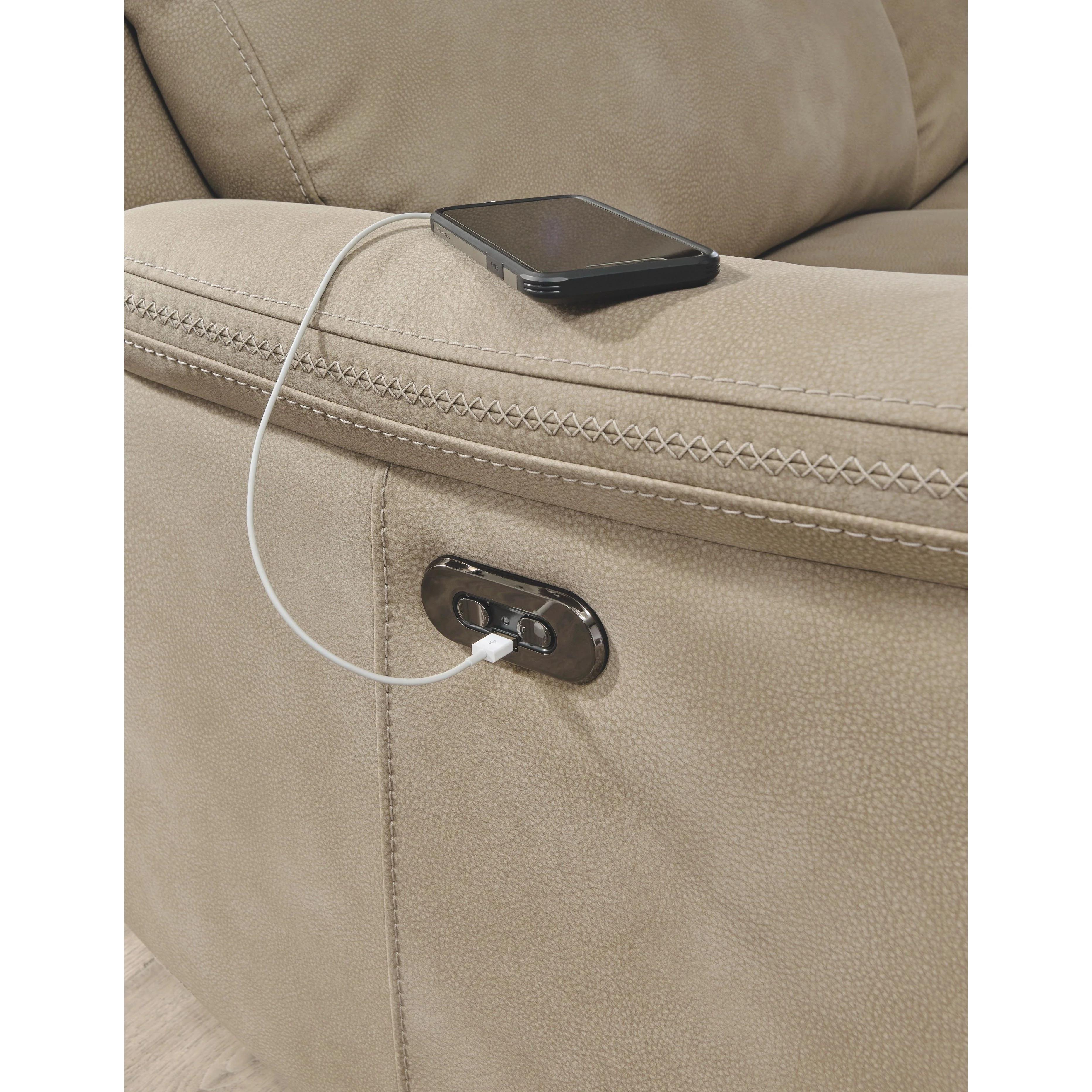 Ashley Next-gen 2 Seat Power Reclining Sofa Adjustable Headrest in Sand - Image 7