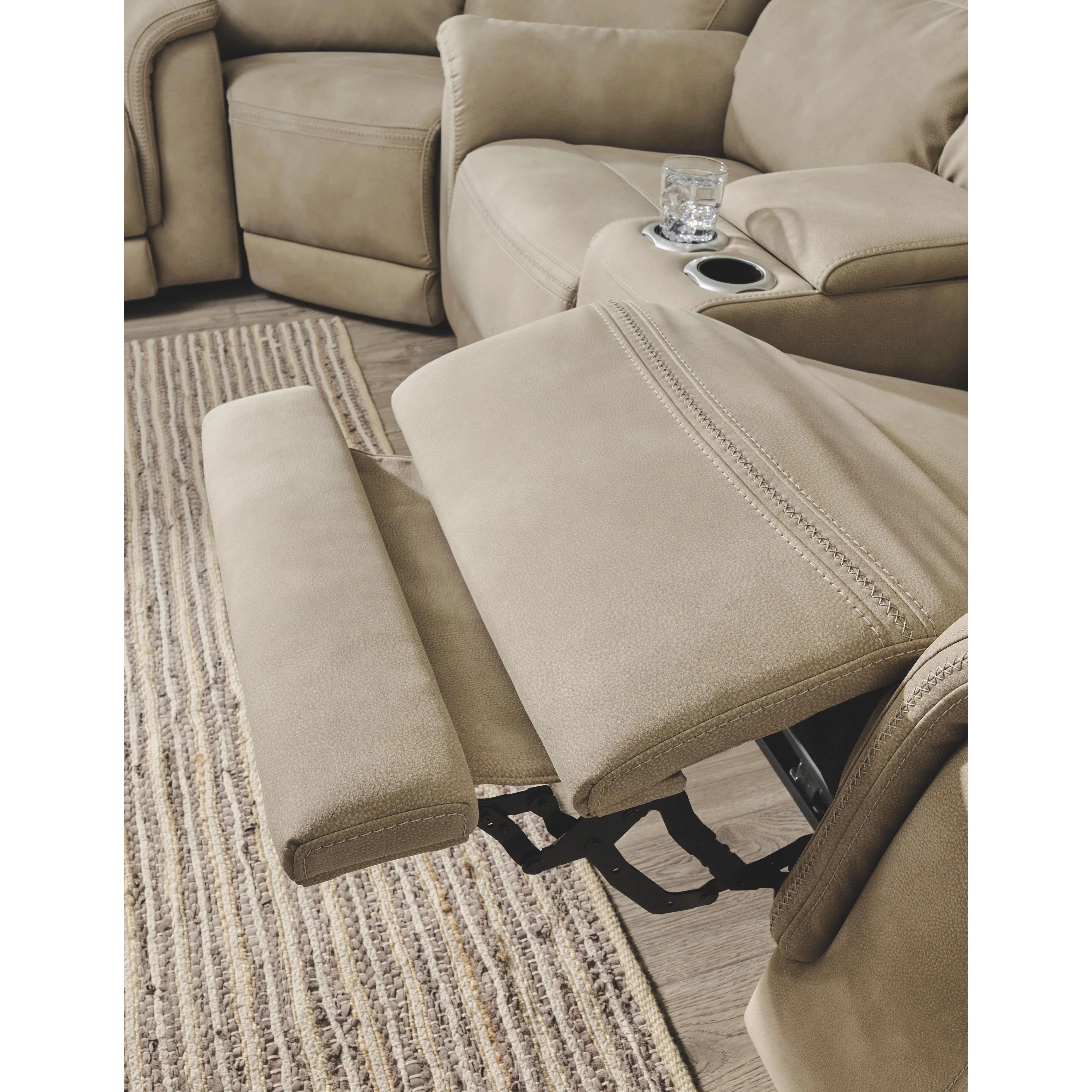 Ashley Next-gen Power Reclining Loveseat/console/adjustible Headrest in Sand - Image 8