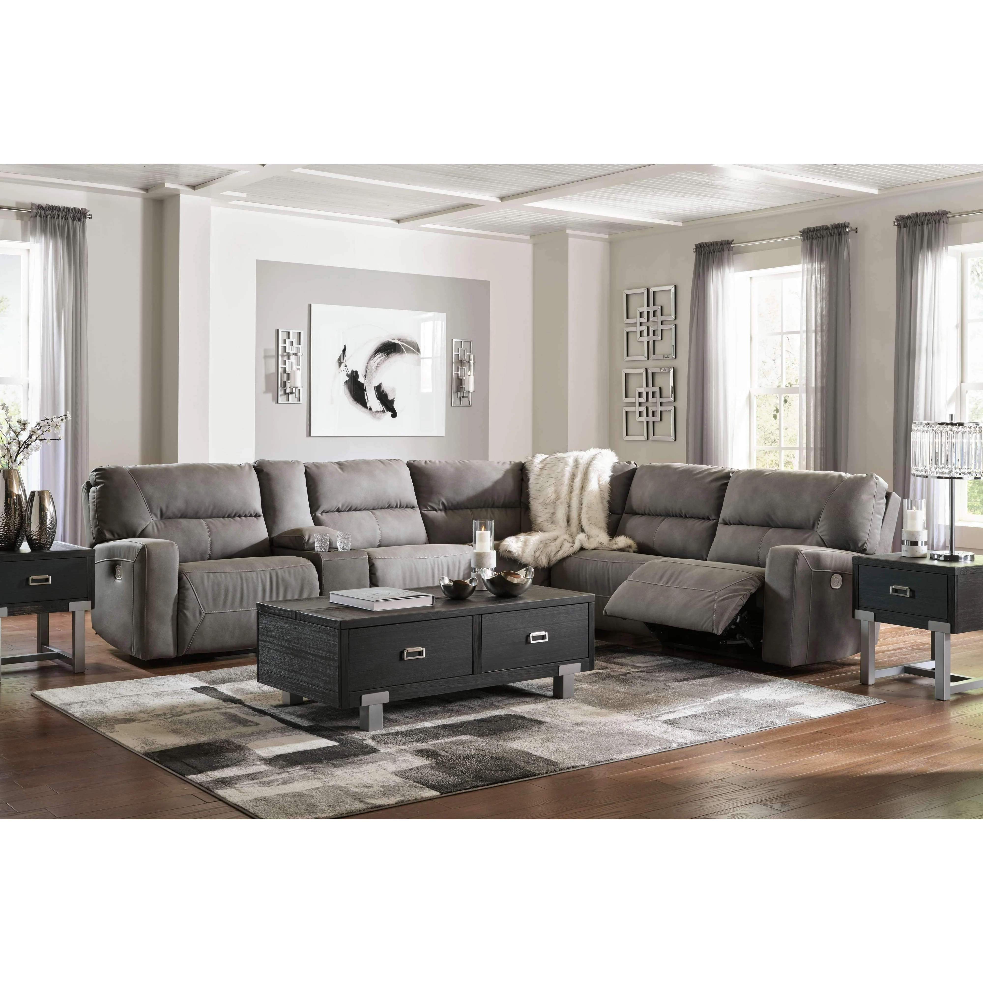 Next-gen Durapella - Slate - Left Arm Facing Power Reclining 6 Pc Sectional - Image 12