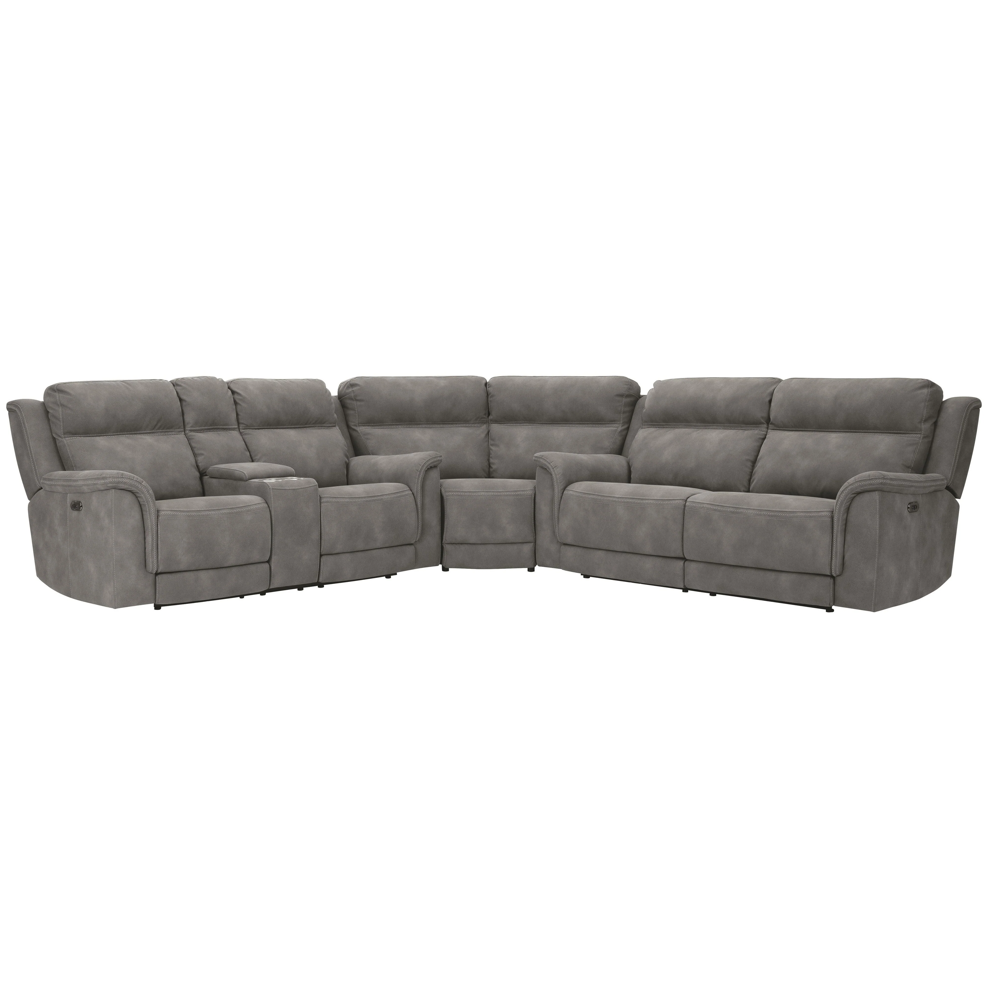 Next-gen Durapella - Slate - Power Sofa 3 Pc Sectional - Image 6