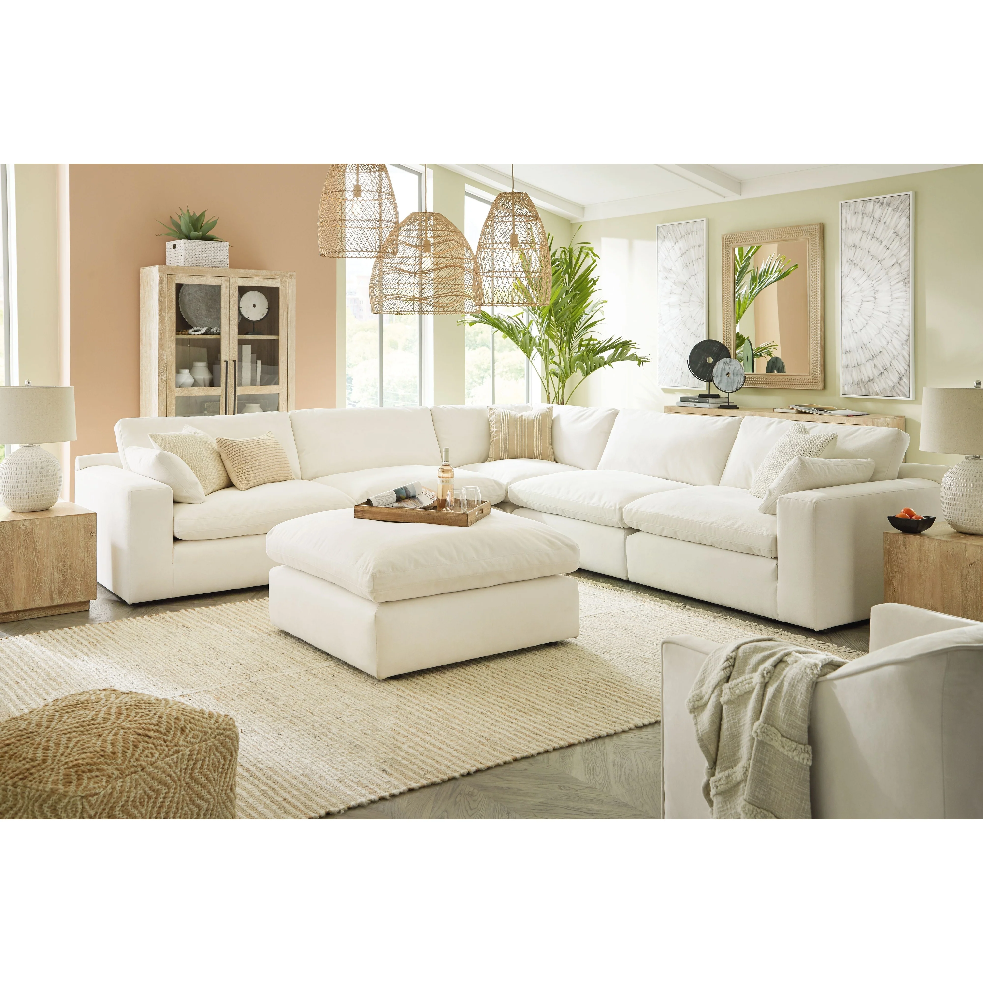Next-gen Gaucho - Pearl Silver - Left Arm Facing Corner Chair 5 Pc Sectional - Image 9