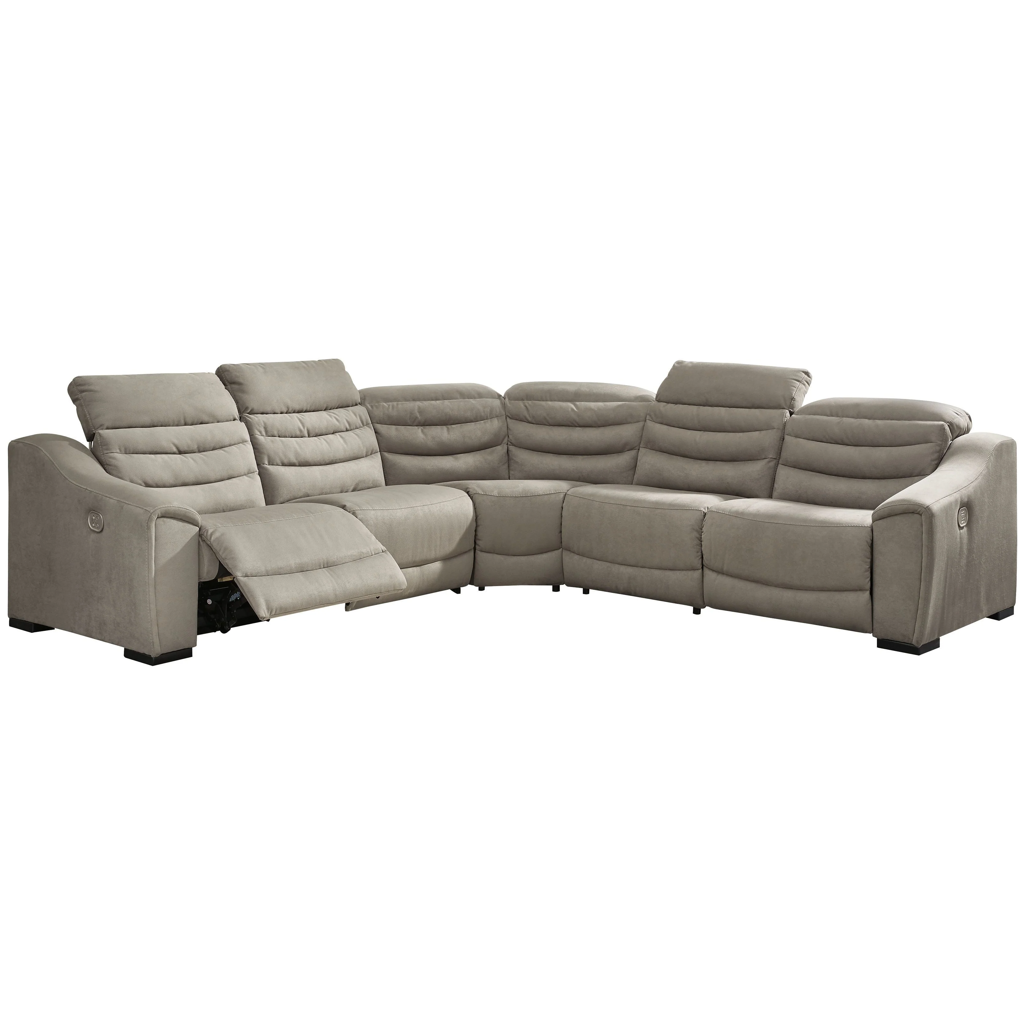 Next-gen Gaucho - Putty - Power Reclining 5 Pc Sectional - Image 2