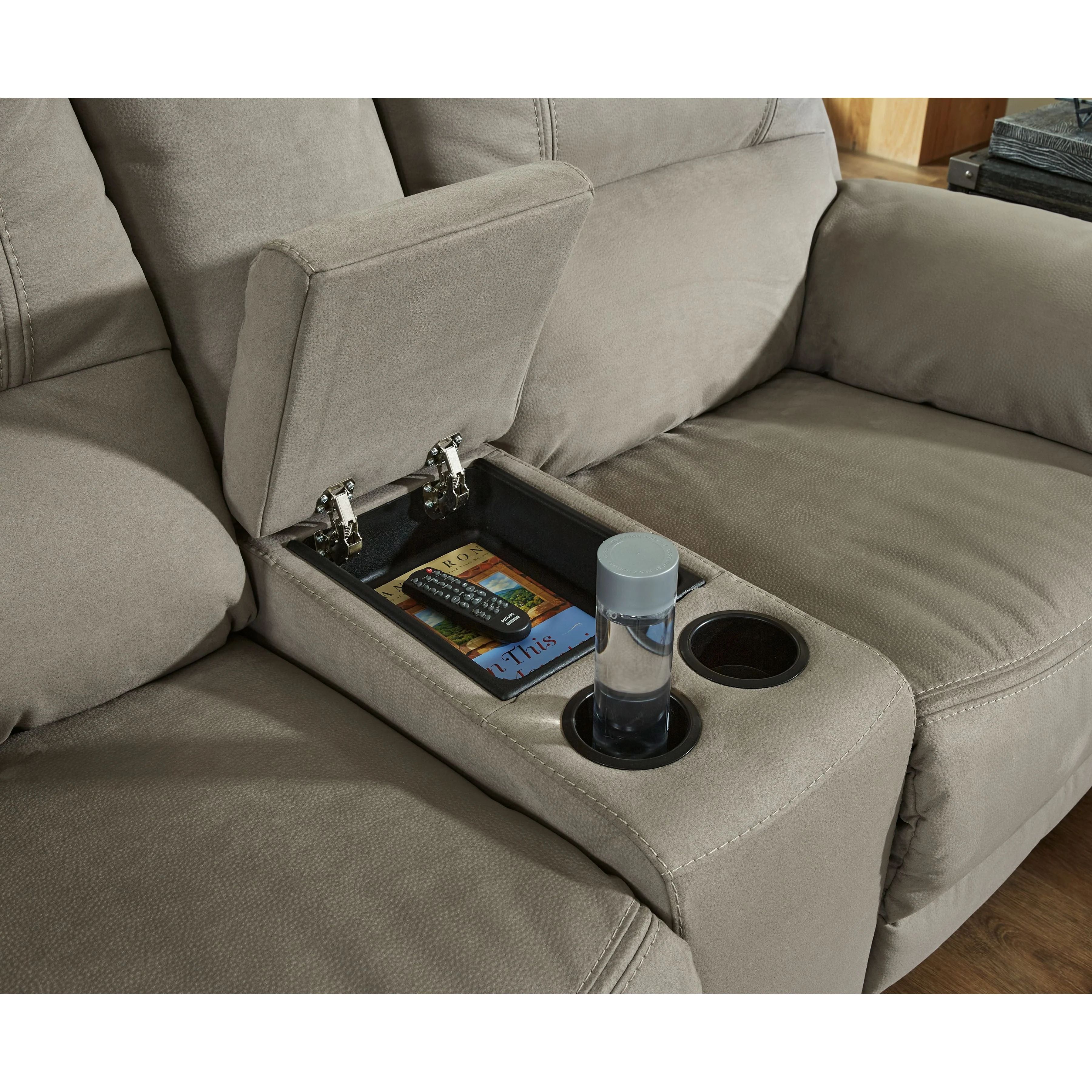 Next-gen - Putty - Dbl Rec Loveseat W/console - Image 5
