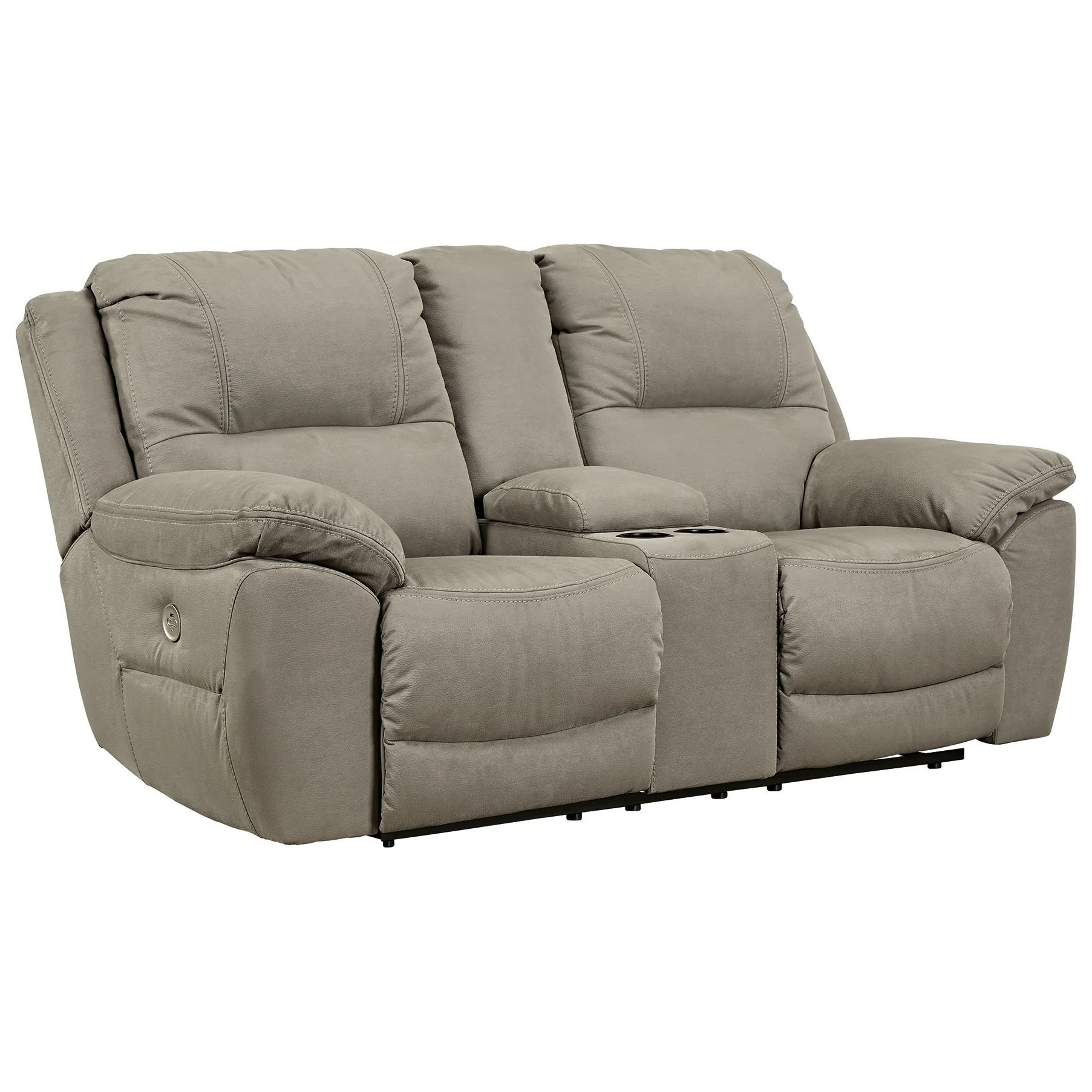 Next-gen - Putty - Dbl Rec Pwr Loveseat W/console