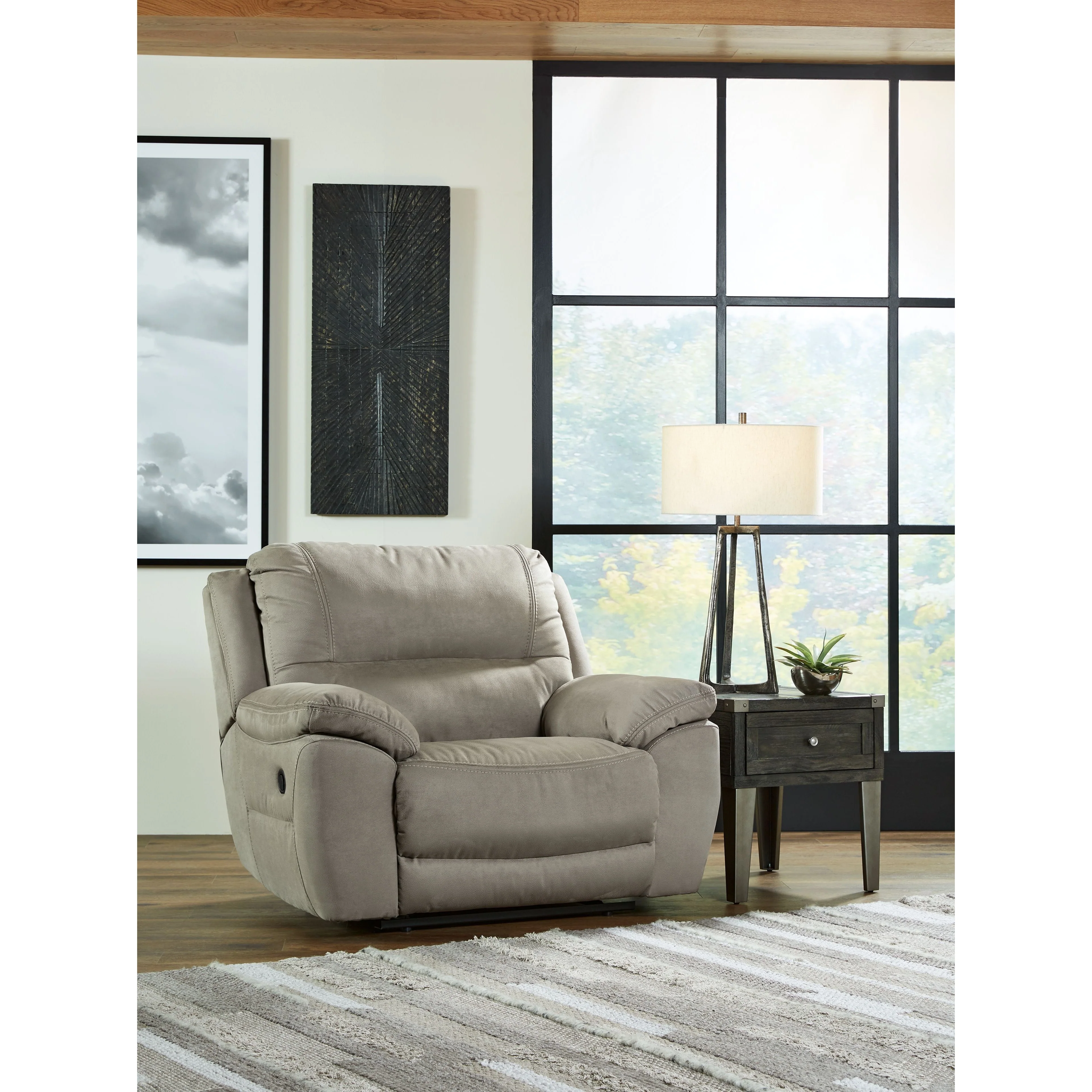 Next-gen - Putty - Zero Wall Wide Seat Recliner - Image 8