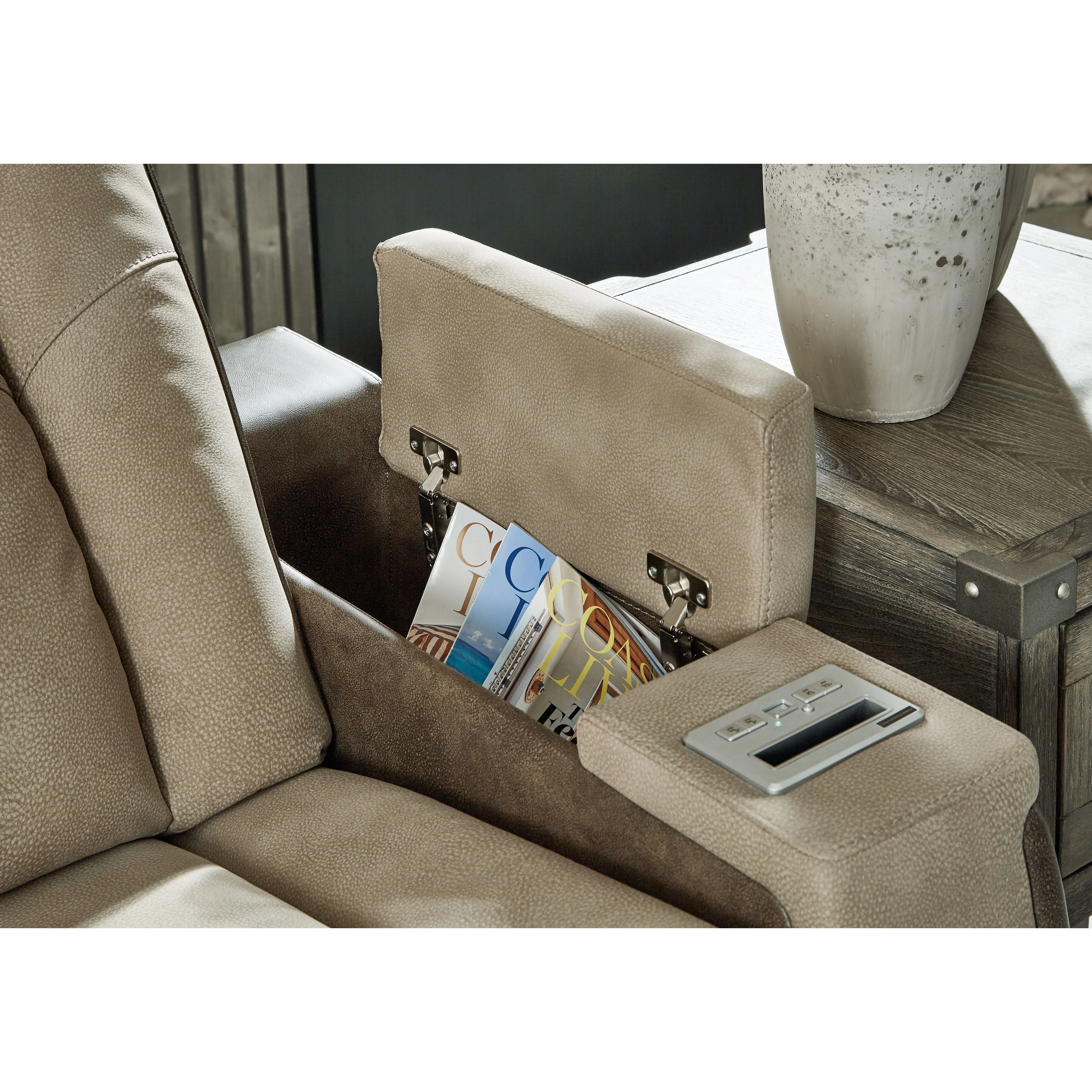 Next-gen - Sand - Pwr Rec Loveseat/con/adj Hdrst - Image 23