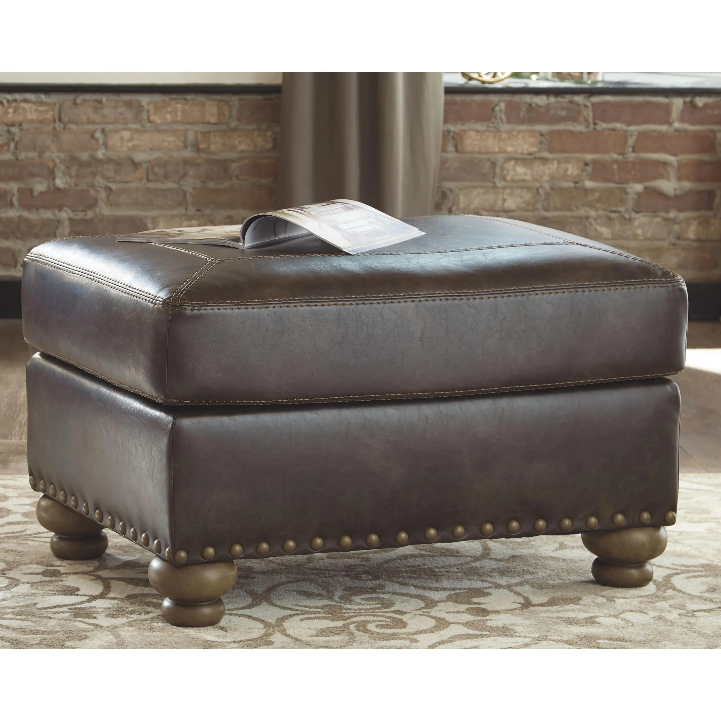 Ashley Nicorvo Ottoman in Coffee - Image 11