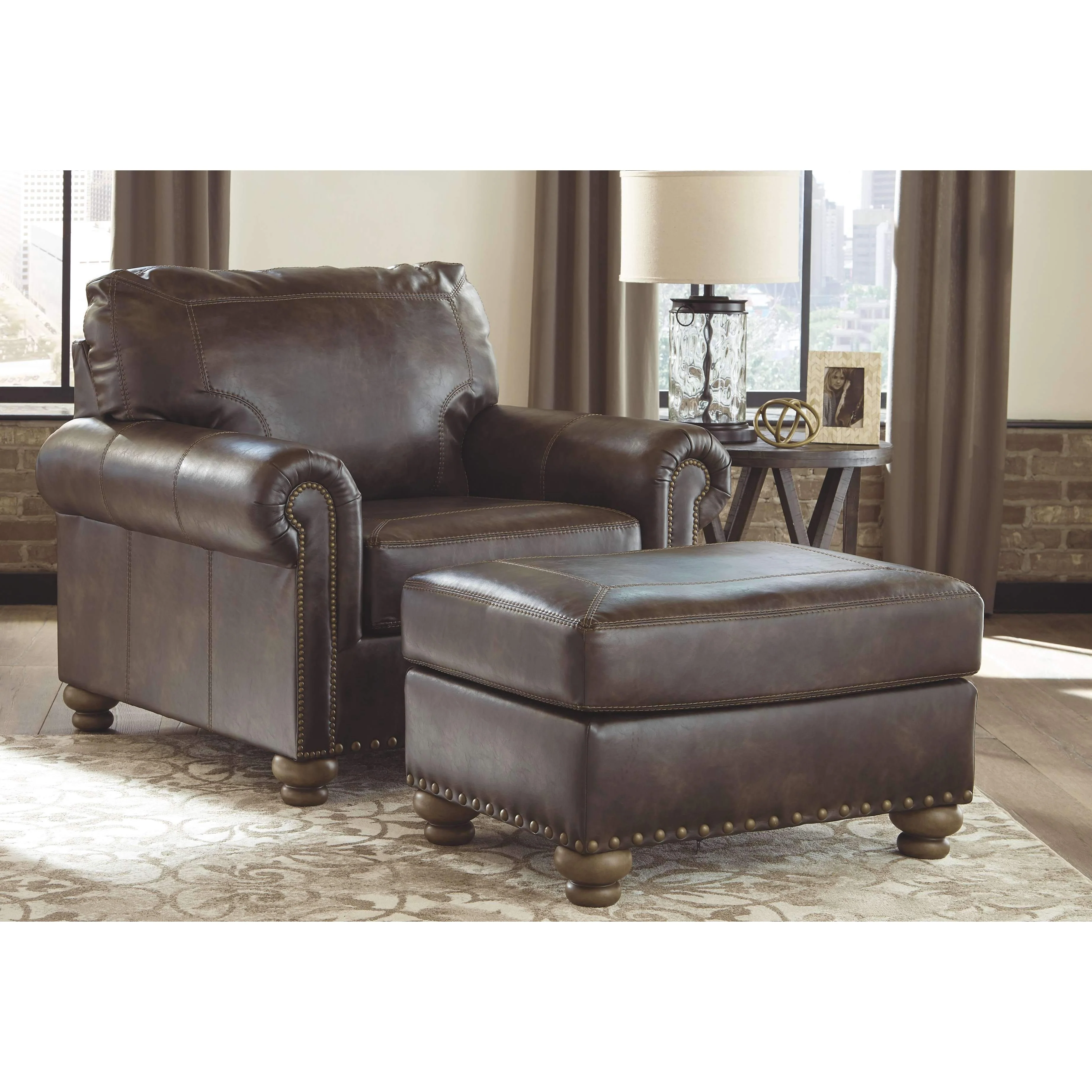 Ashley Nicorvo Ottoman in Coffee - Image 9