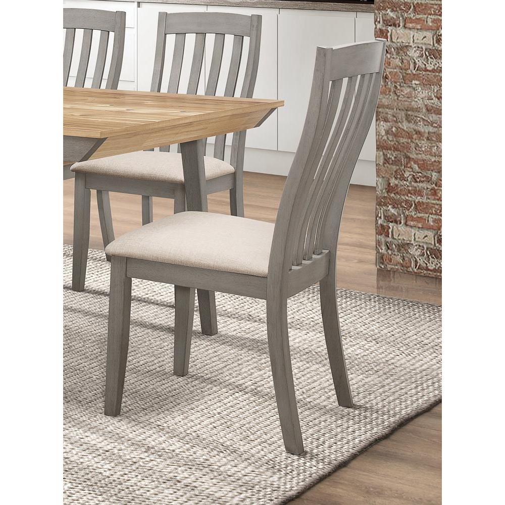 Nogales - Slat Back Side Chairs - Grey (set Of 2)