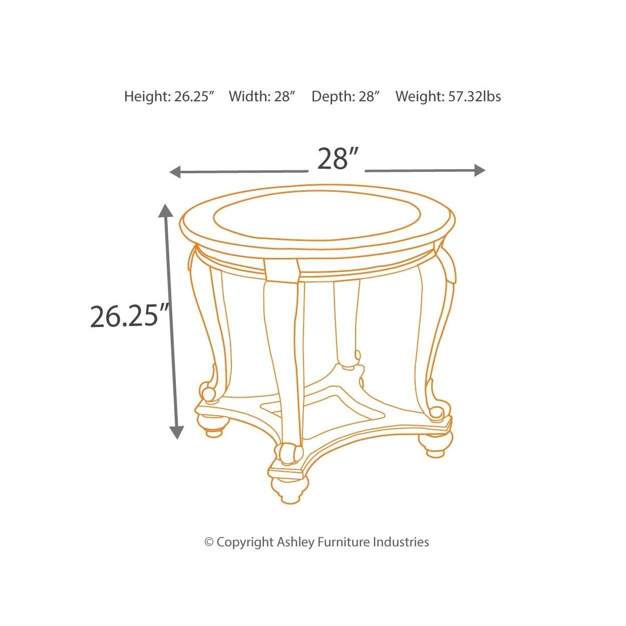 Norcastle - Dark Brown - Round End Table - Image 3