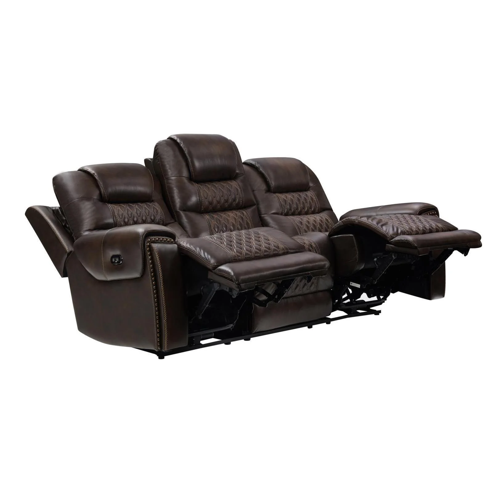 North Motion Collection - Power 2 Sofa - Dark Brown - Image 2