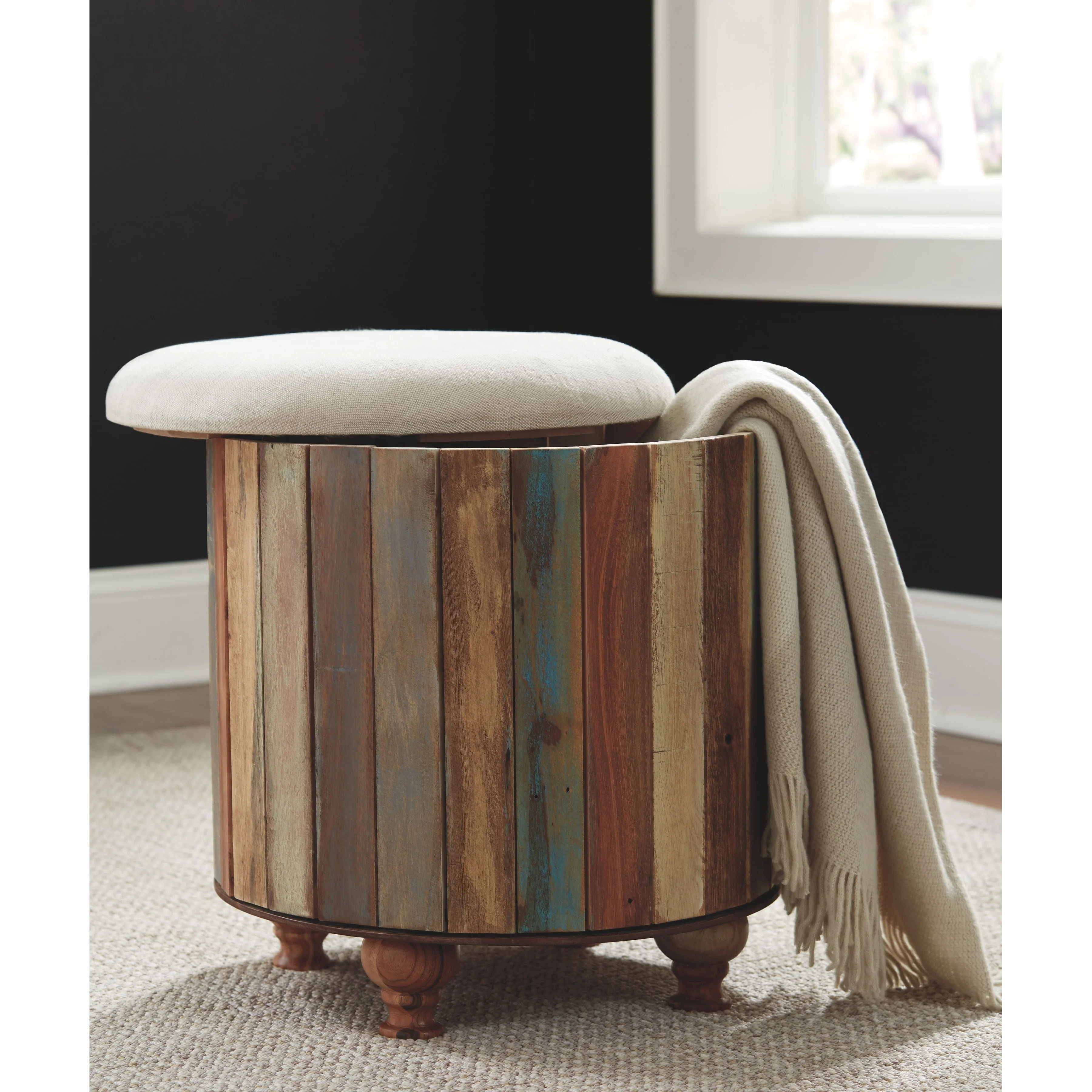 Oristano - Brown - Storage Ottoman - Image 3