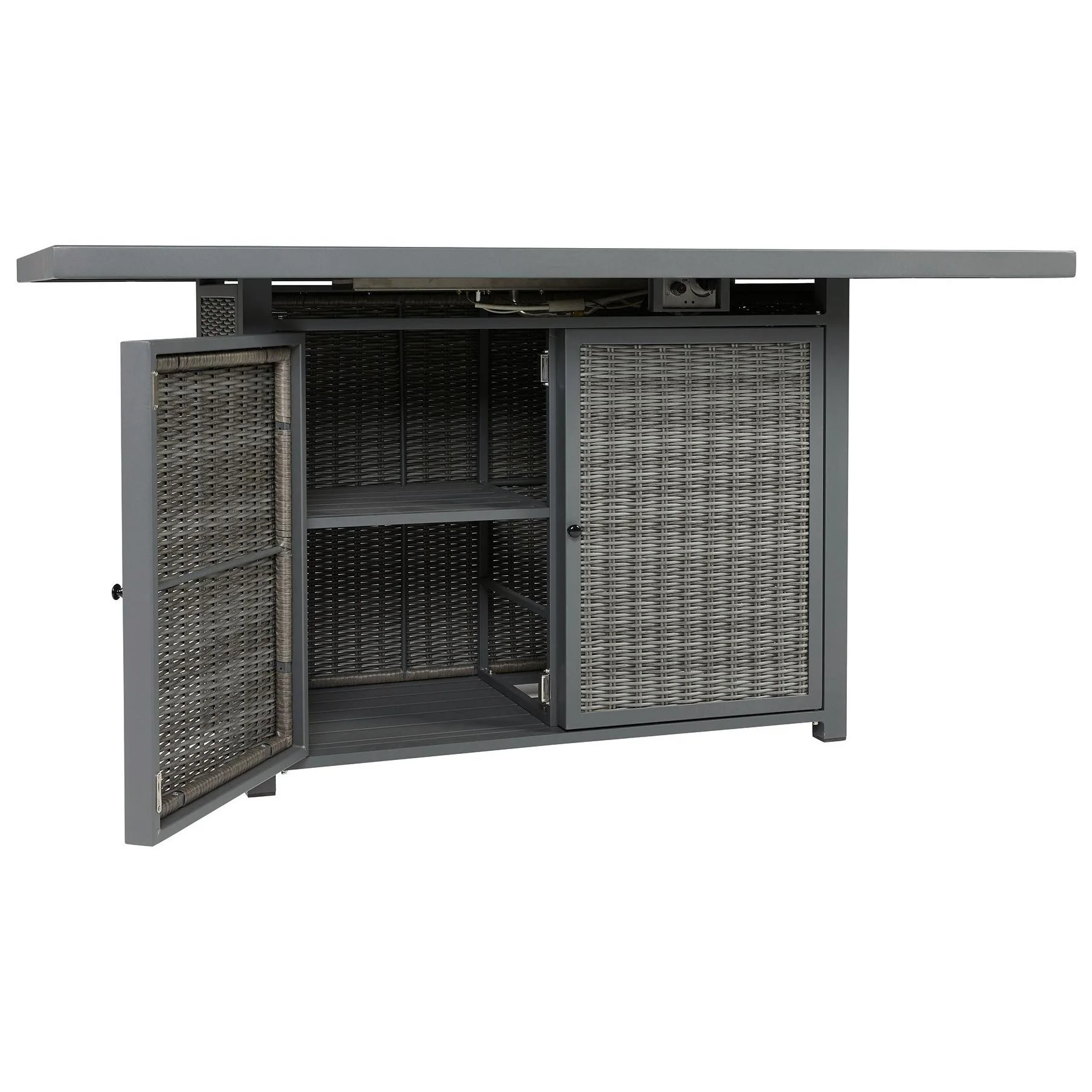 Palazzo - Gray - Rect Bar Table W/fire Pit - Image 18