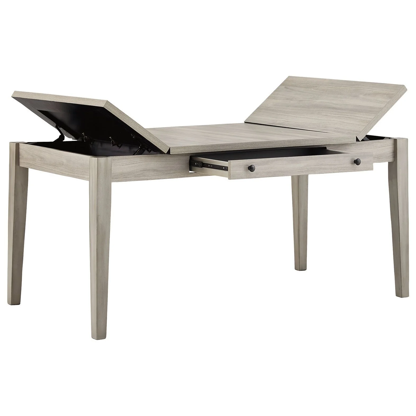 Parellen - Gray - Rect Drm Table W/storage - Image 2