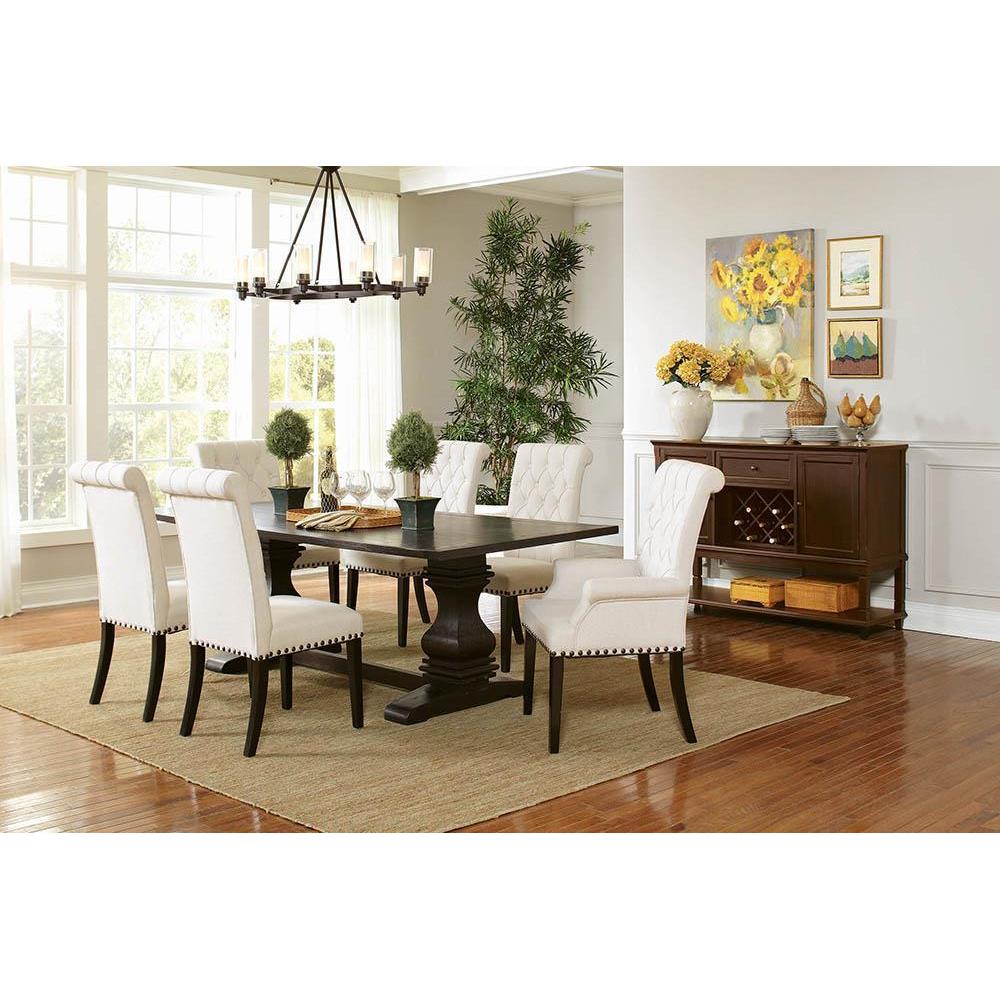 Parkins Double Pedestals Dining Table Rustic - Brown - Image 13
