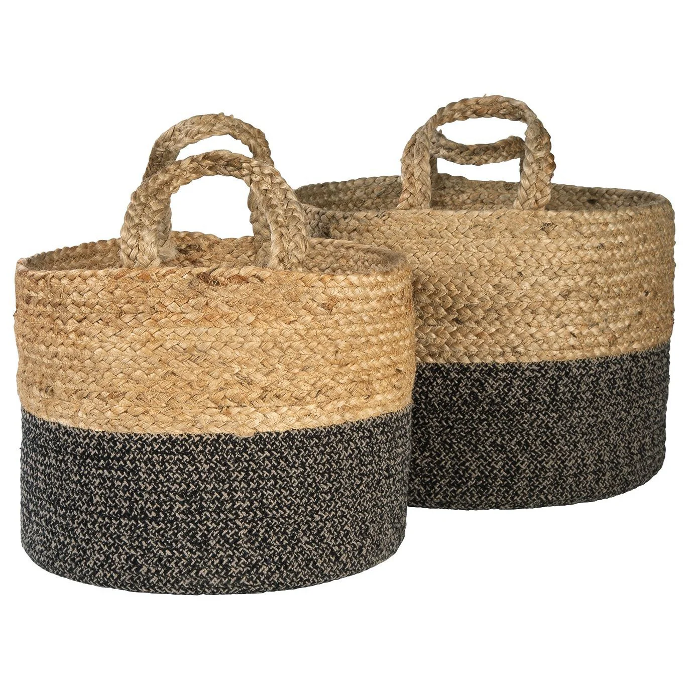 Parrish - Natural/black - Basket Set (2/cn) - Handles - Image 7