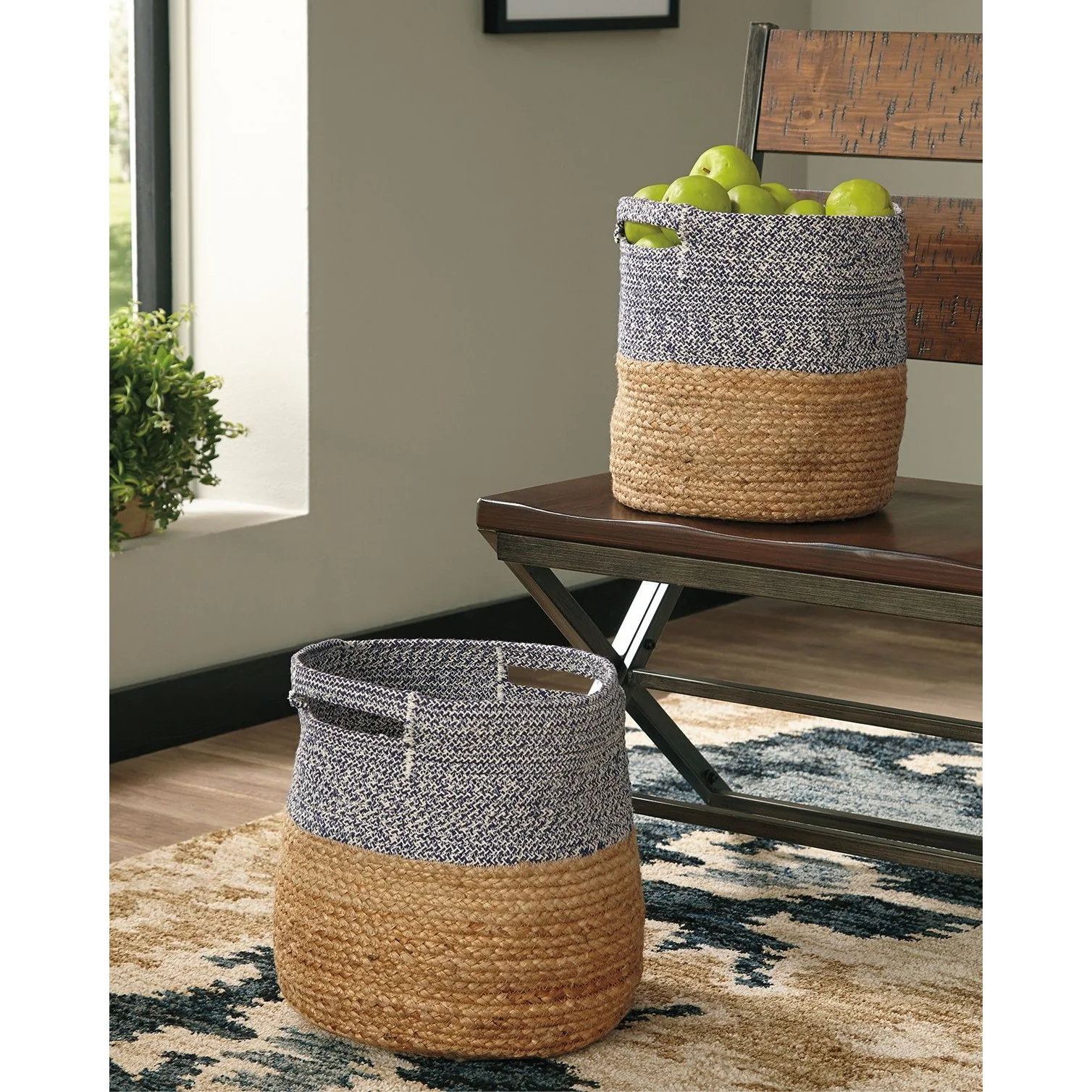 Parrish - Natural/blue - Basket Set (2/cn) - Image 6