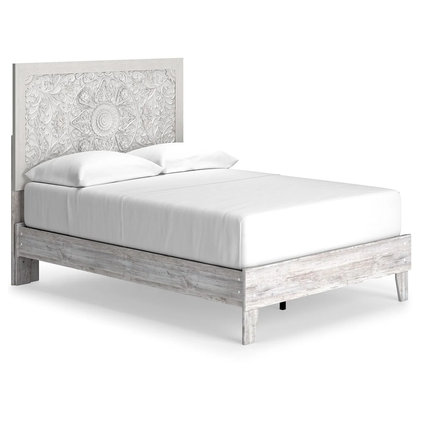 Paxberry - Whitewash - Full Panel Platform Bed