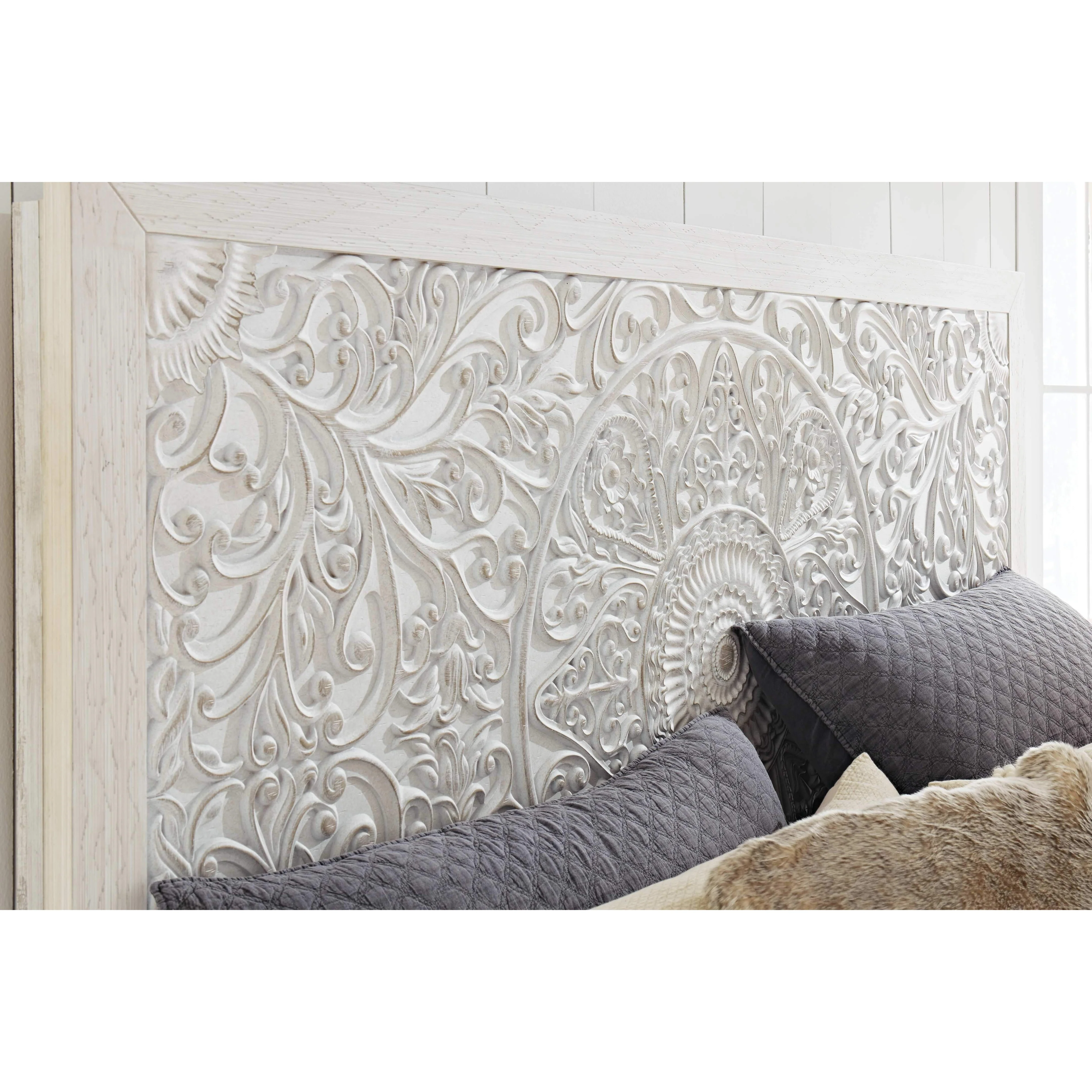 Paxberry - Whitewash - King Panel Headboard - Image 3