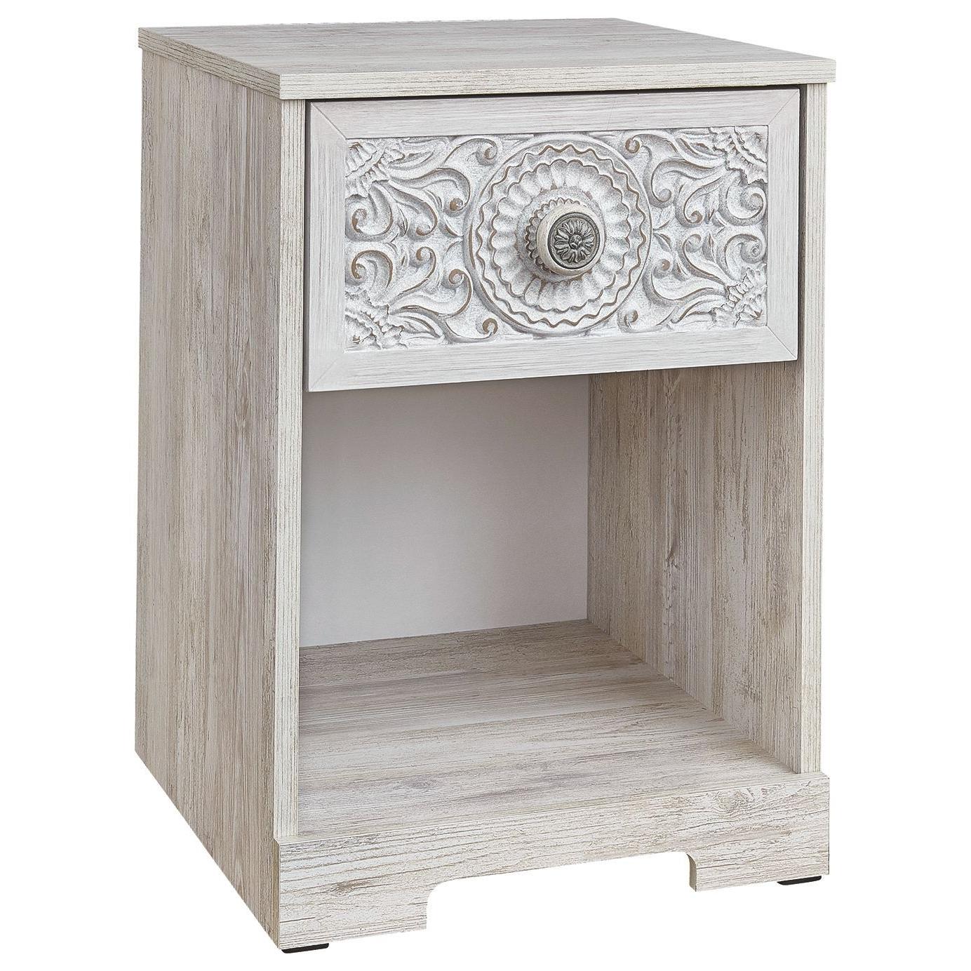 Paxberry - Whitewash - One Drawer Night Stand - Image 7