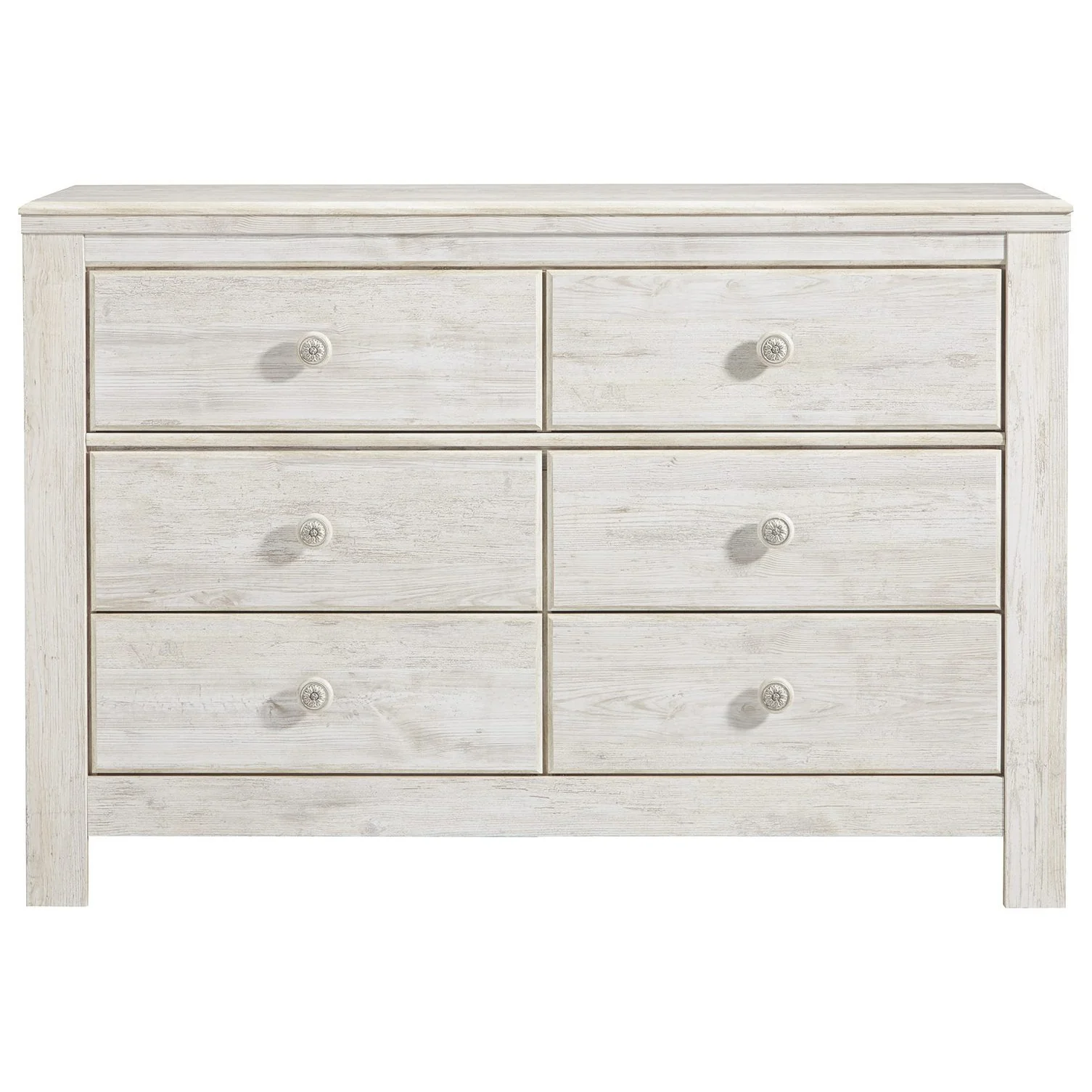 Paxberry - Whitewash - Six Drawer Dresser - Image 4