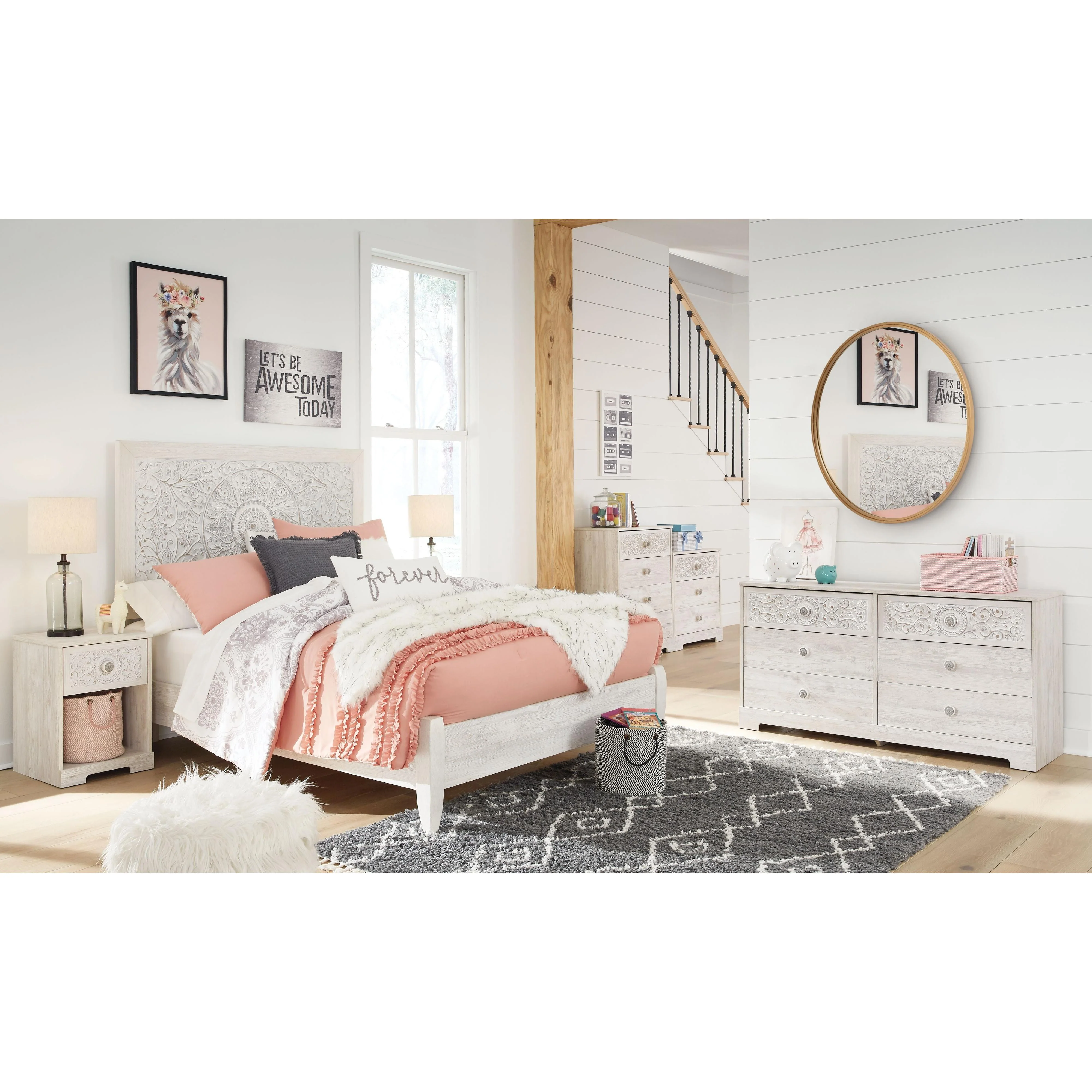 Paxberry - Whitewash - Six Drawer Dresser - Vinyl-wrapped - Image 12