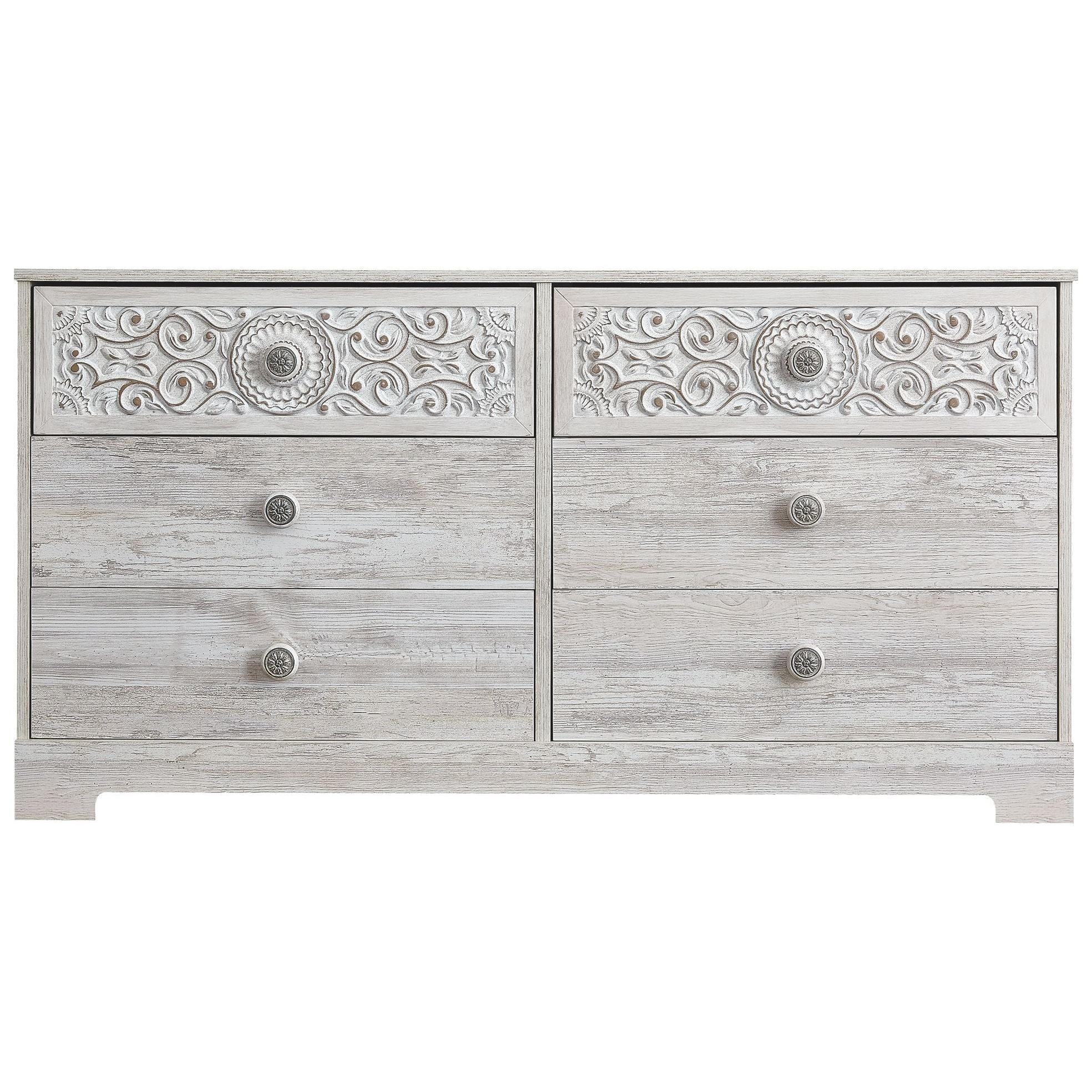 Paxberry - Whitewash - Six Drawer Dresser - Vinyl-wrapped - Image 14