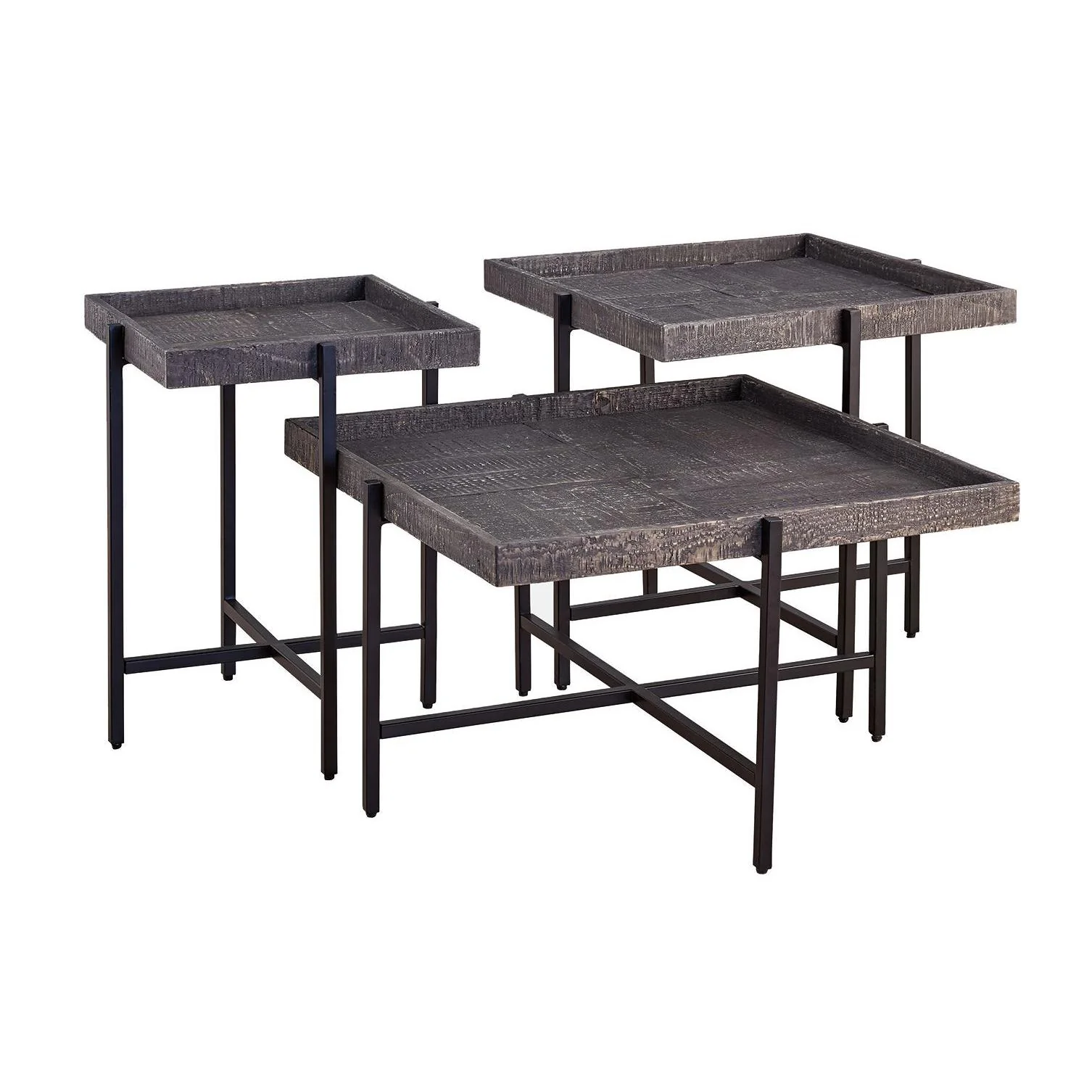Piperlyn - Dark Brown/black - Occasional Table Set (3/cn) - Image 3