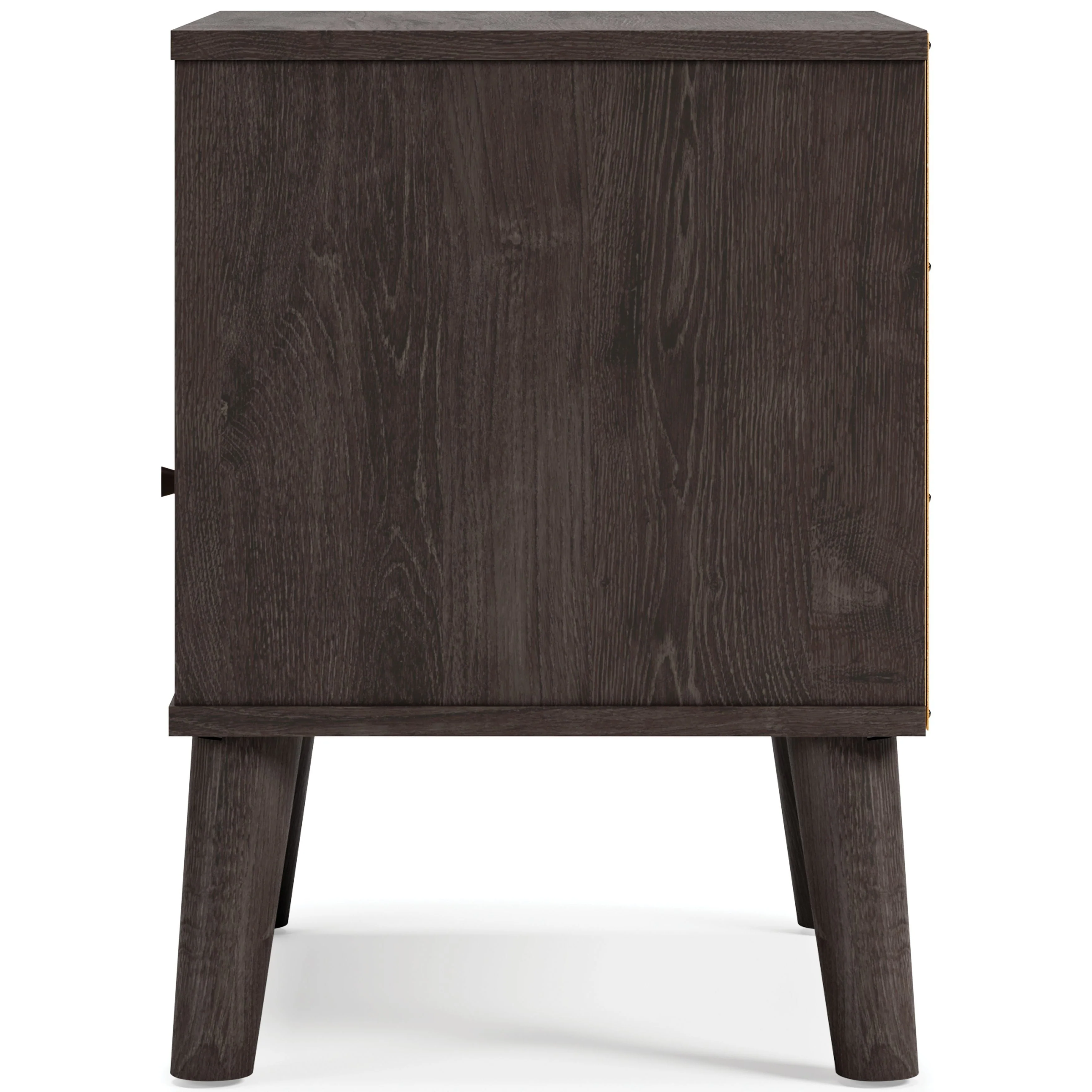 Piperton - Brown / Black - One Drawer Night Stand - Vinyl-wrapped - Image 8