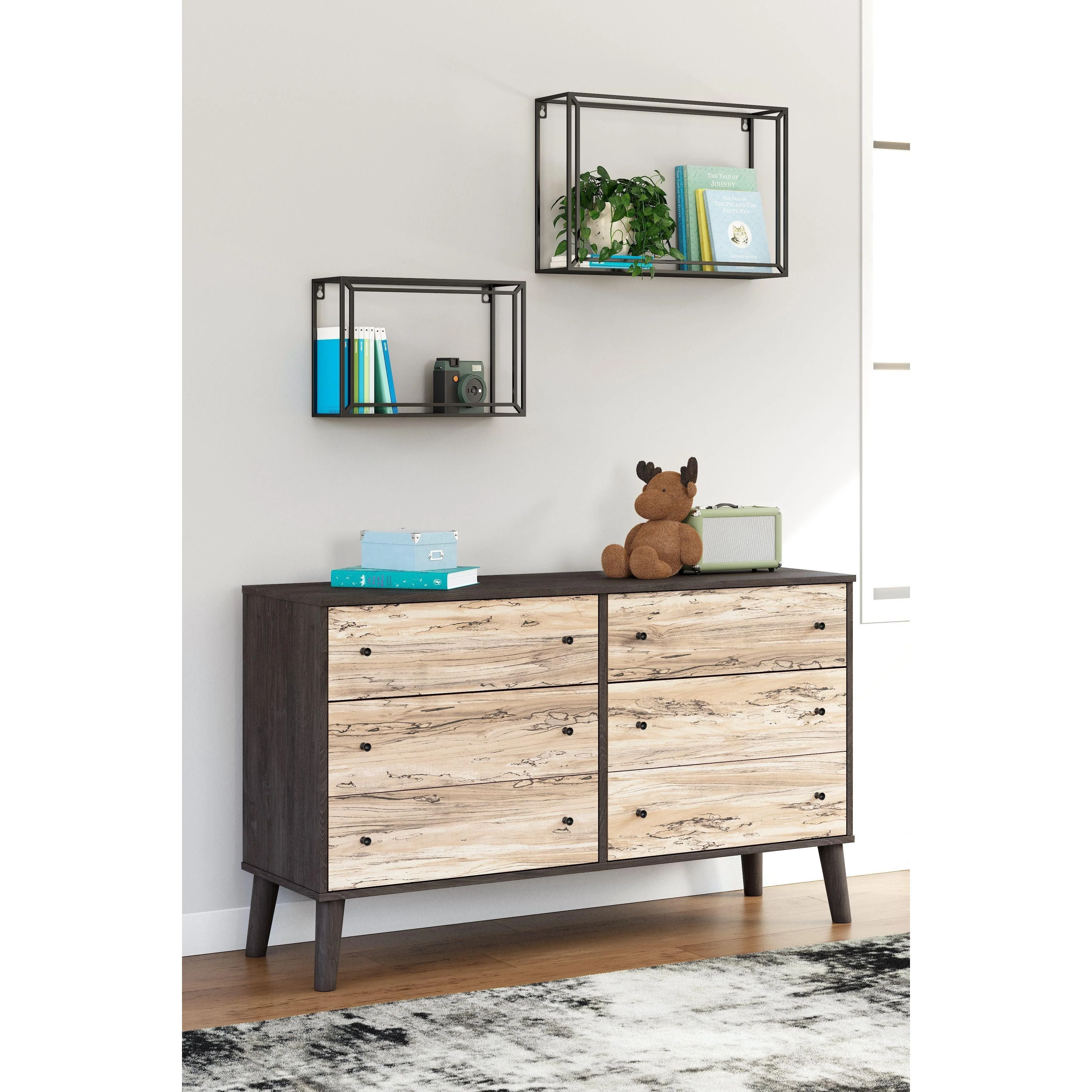 Piperton - Brown / Black - Six Drawer Dresser - Image 11