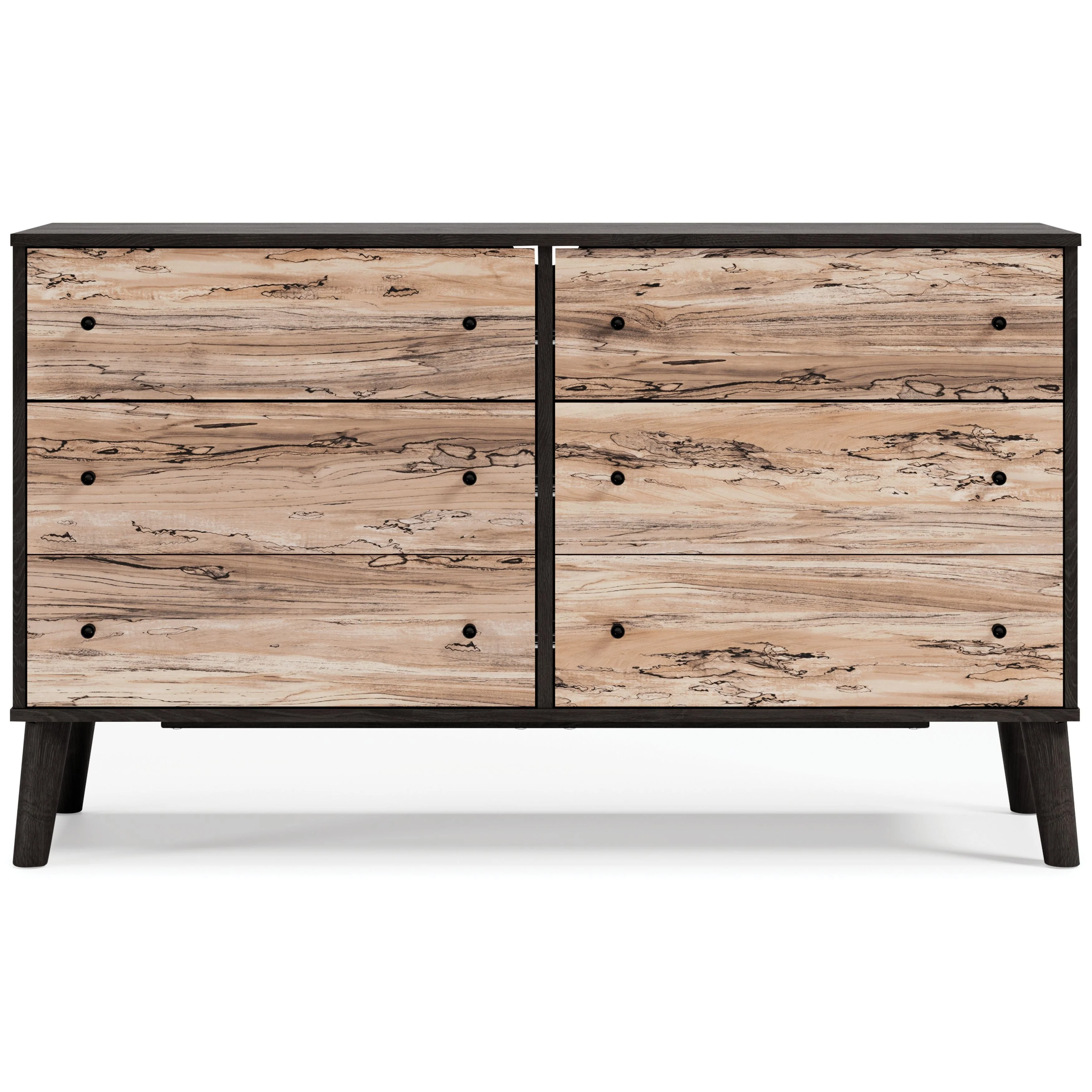 Piperton -  Brown / Black - Six Drawer Dresser - Vinyl-wrapped - Image 5