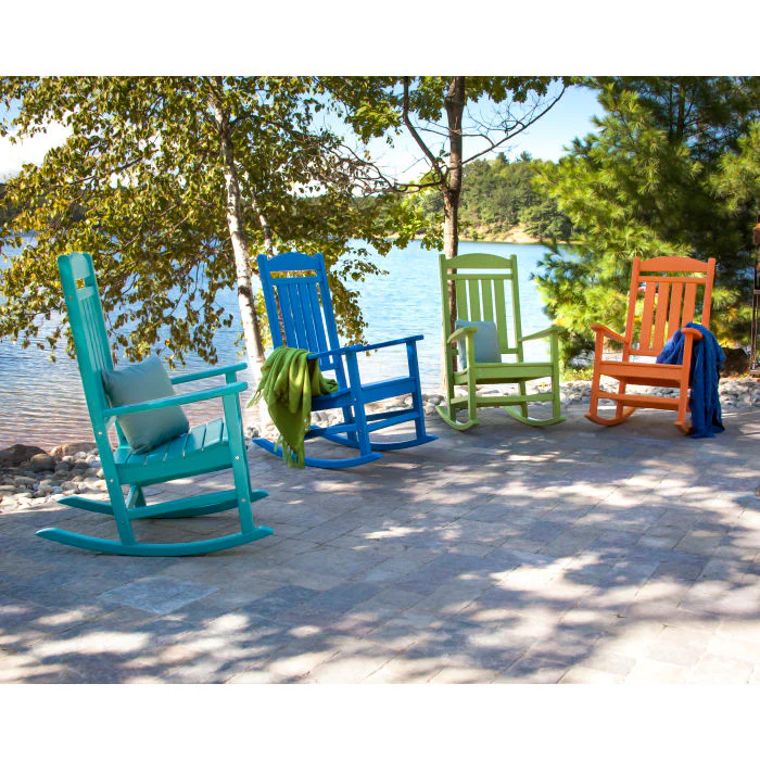 Polywood Presidential Rocker in Pacific Blue - Image 2