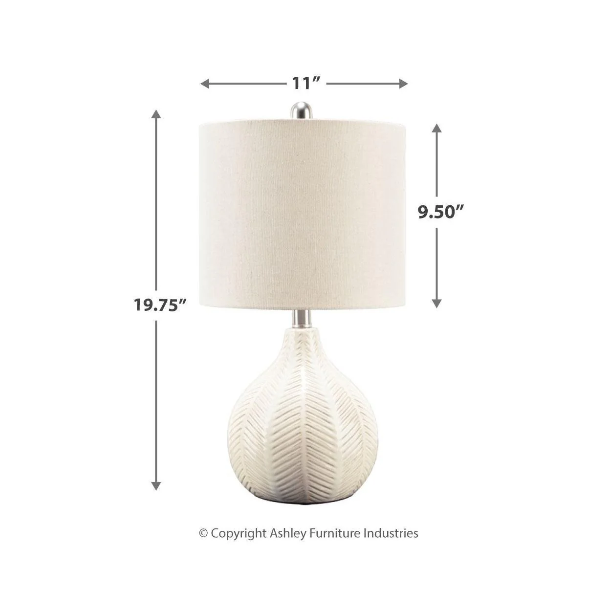 Rainermen - Off White - Ceramic Table Lamp (1/cn) - Image 4