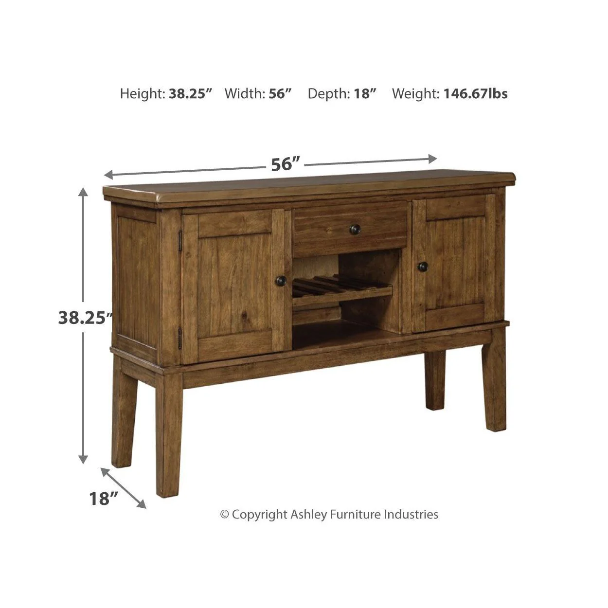 Ralene - Medium Brown - Dining Room Server - Image 4