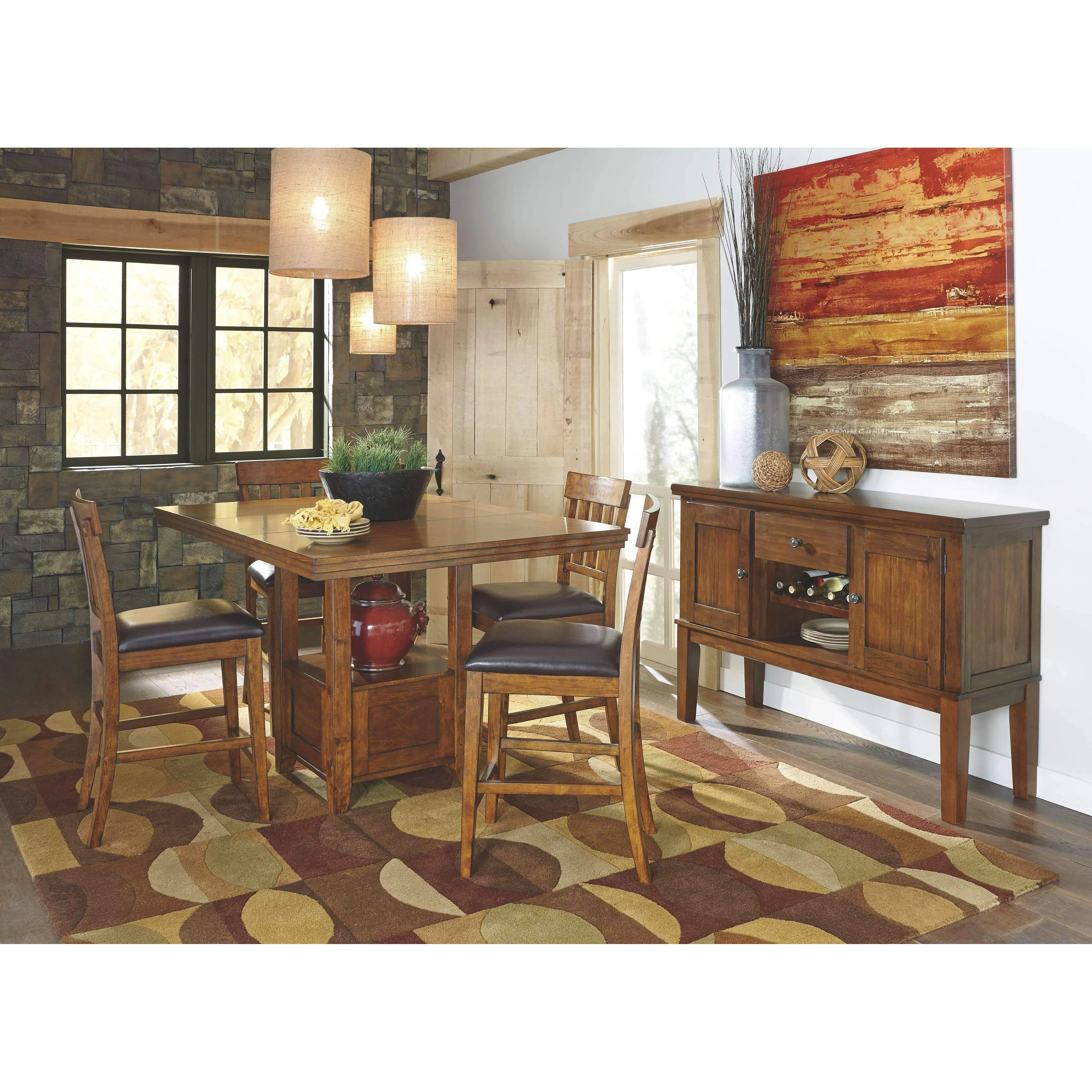 Ralene - Medium Brown - Rect Drm Counter Ext Table - Image 12